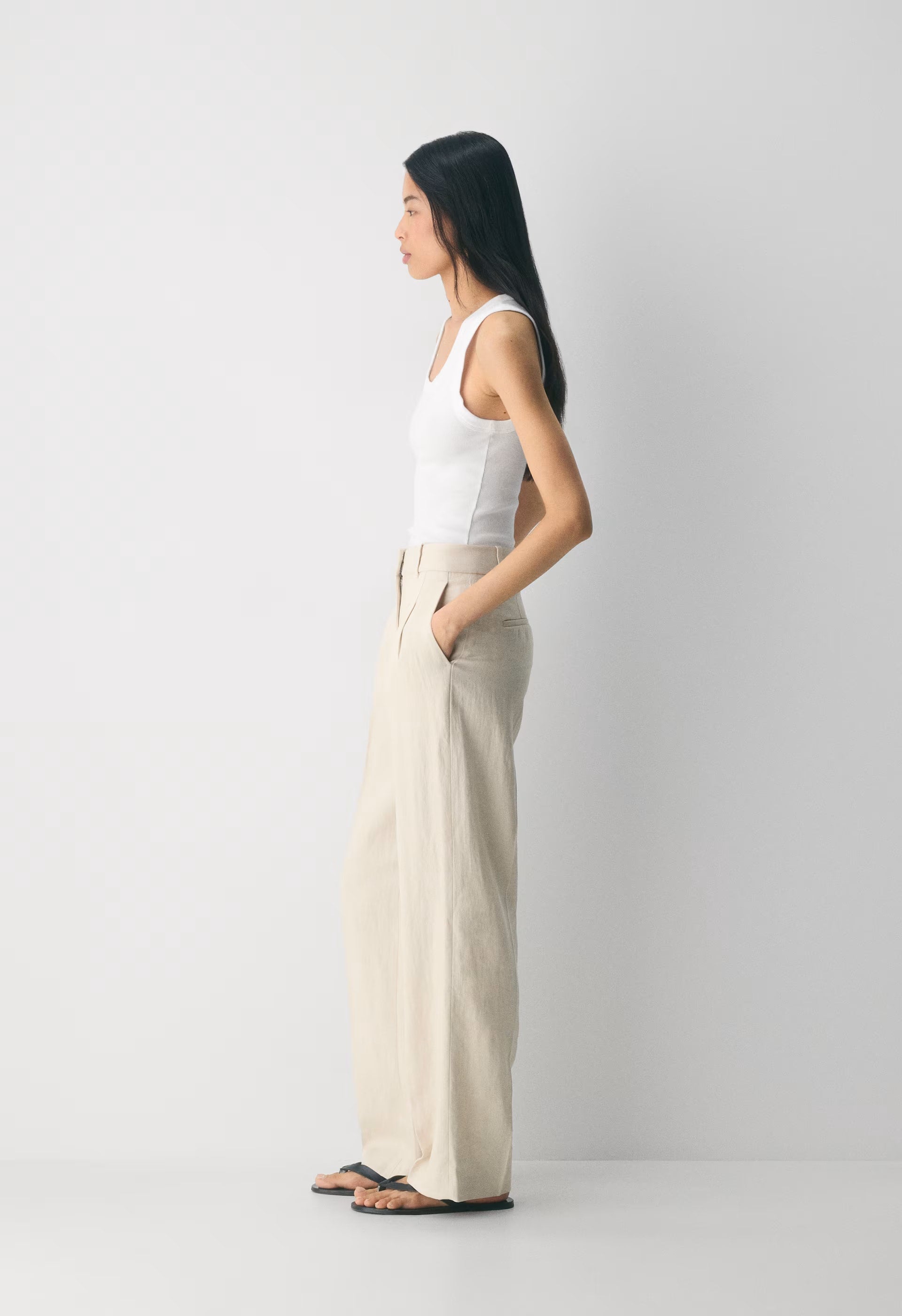 The Effortless Pant™ - PowerLinen™ - COOL BEIGE