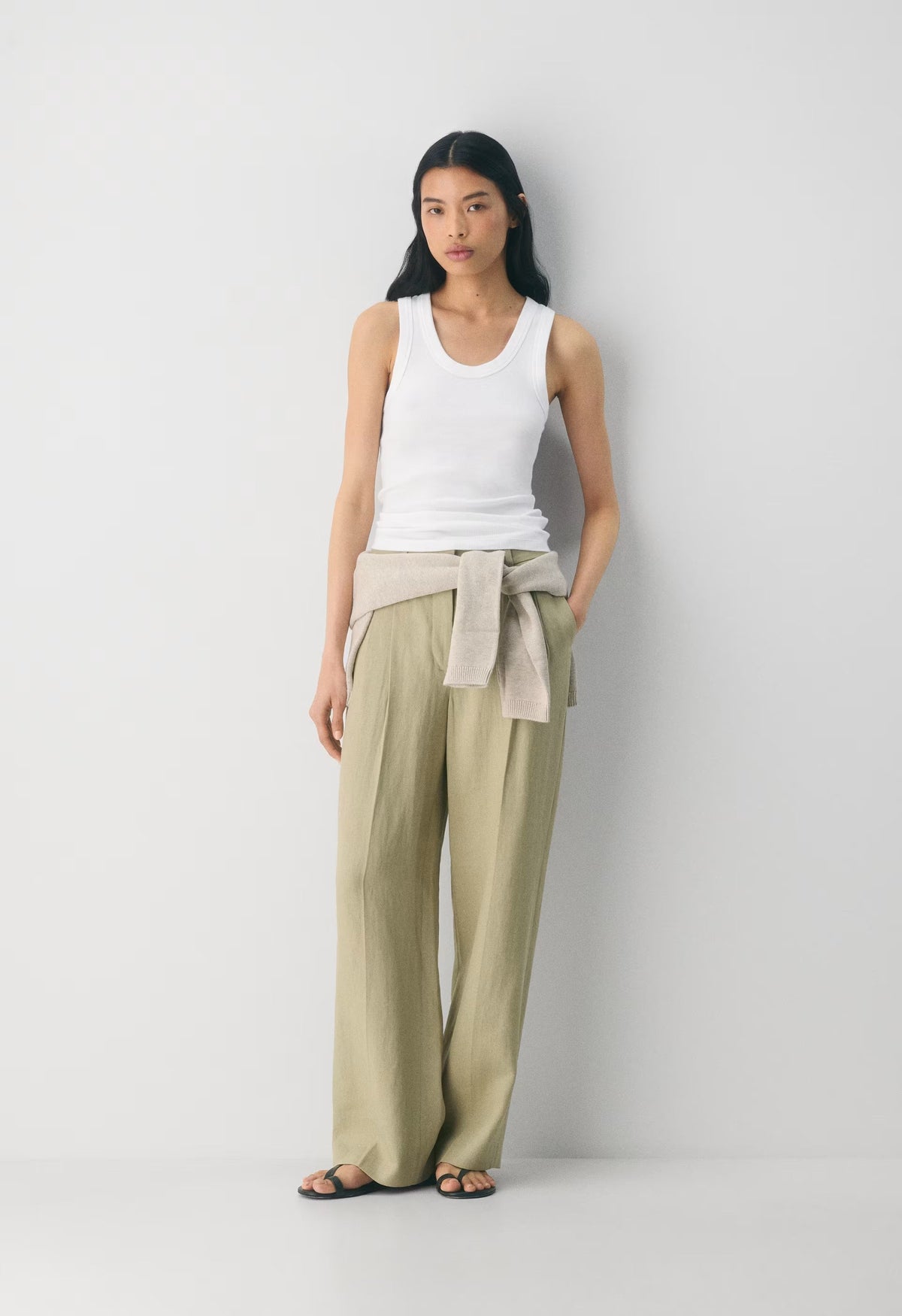 The Effortless Pant™ - PowerLinen™ - MARTINI OLIVE
