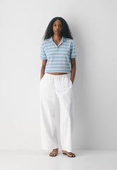 Voltage Barrel Pant - WHITE