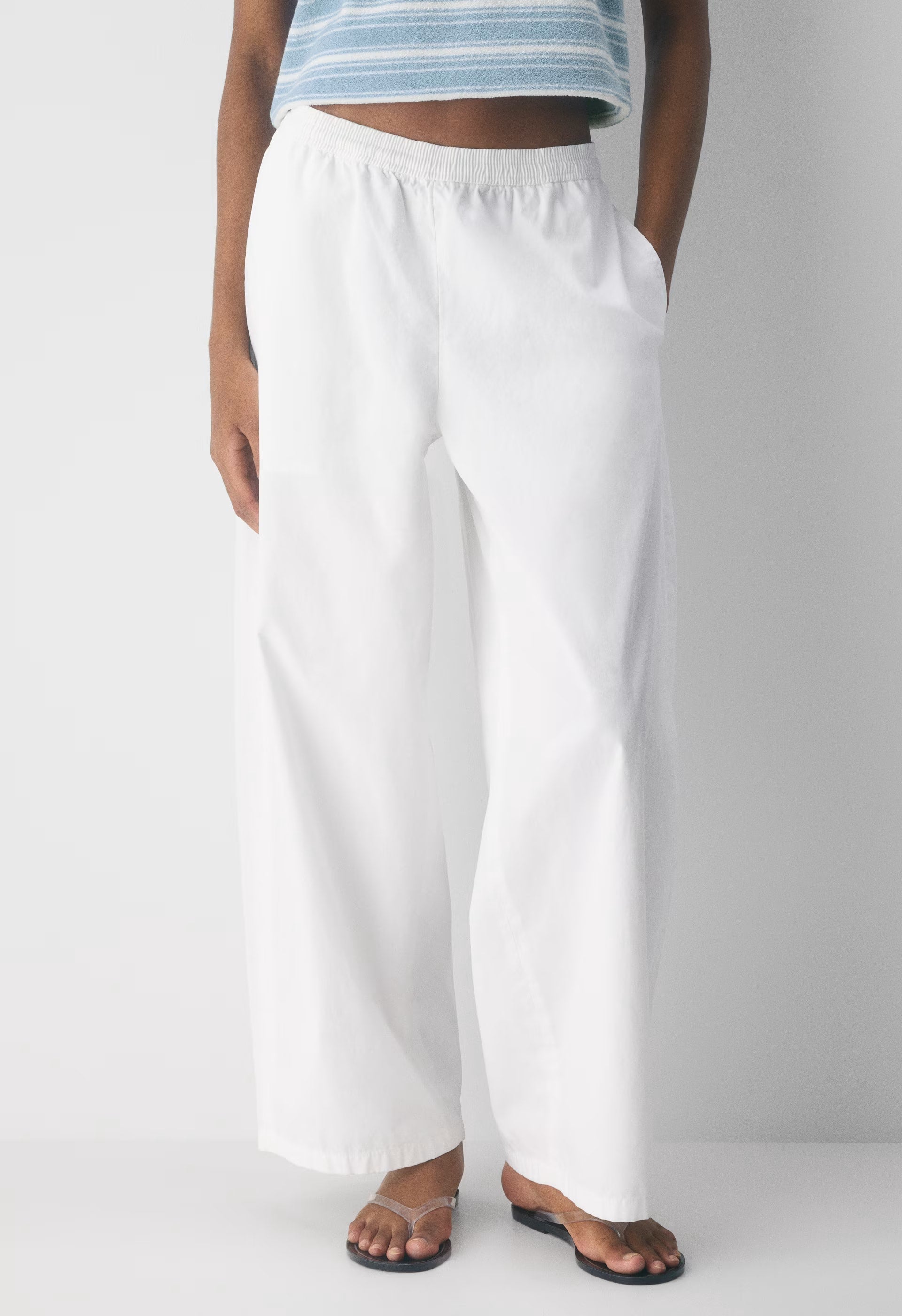 Voltage Barrel Pant - WHITE