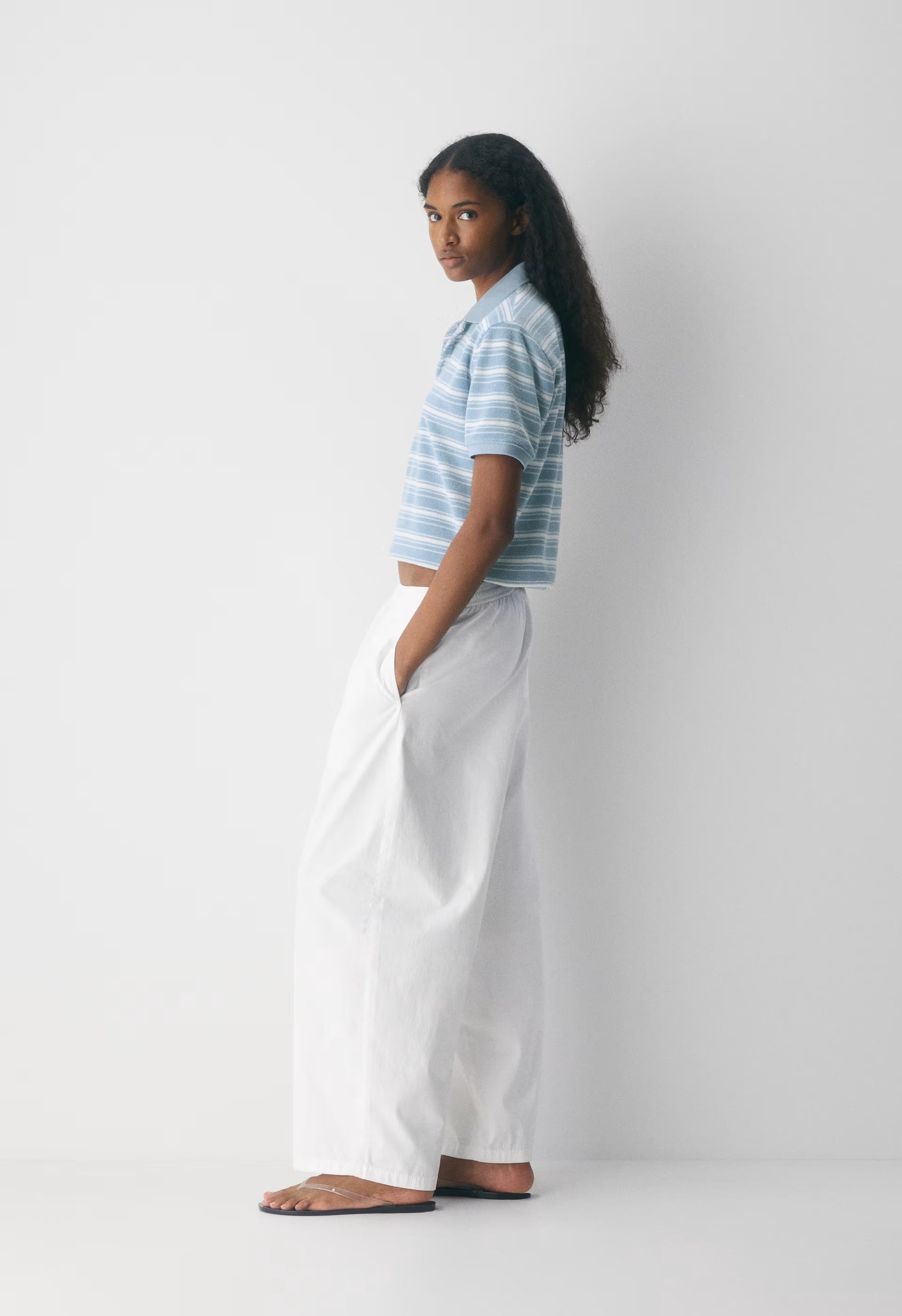 Voltage Barrel Pant - WHITE