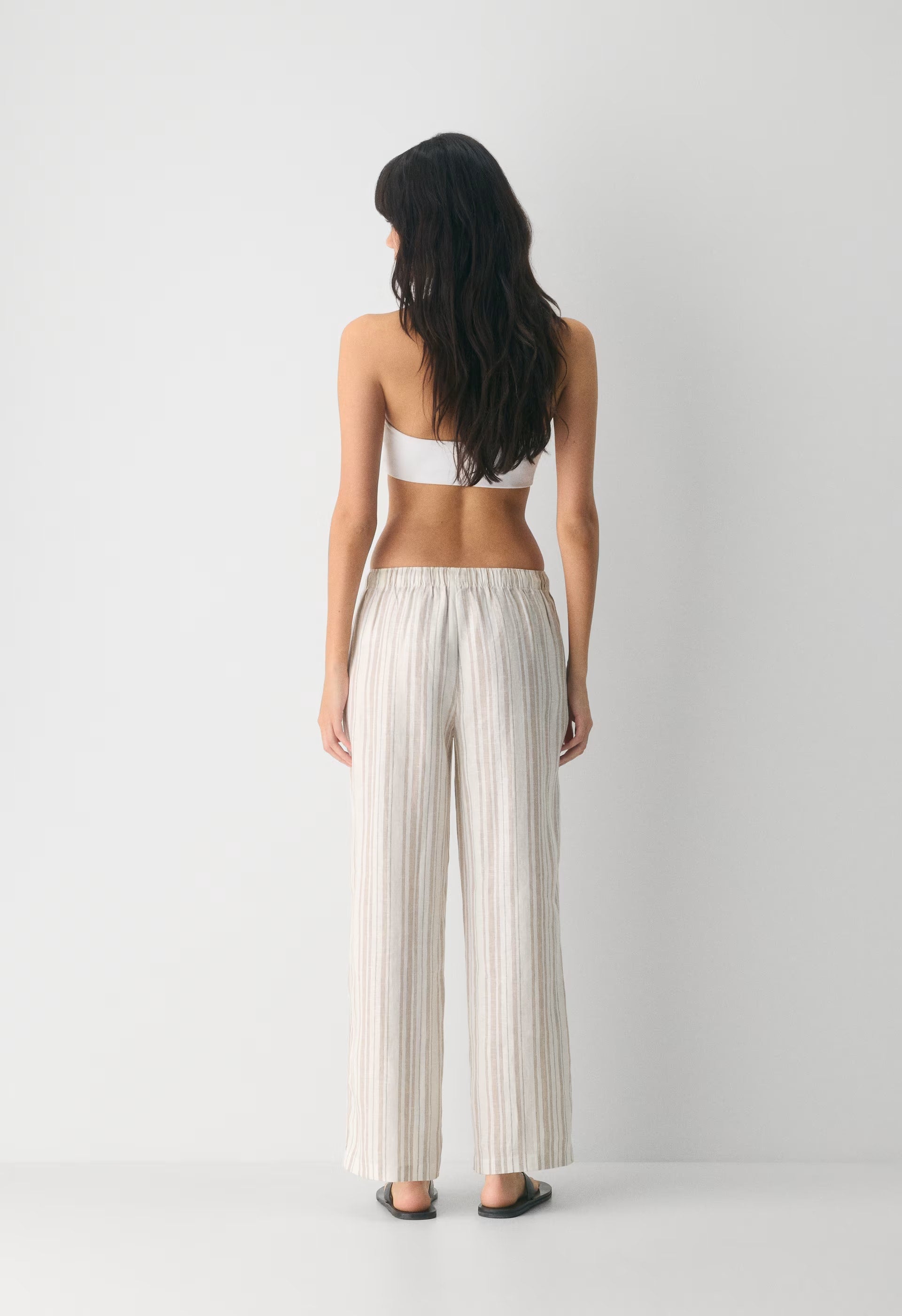 Sail Linen Pant - IMGN STP OK/ MRCN BG