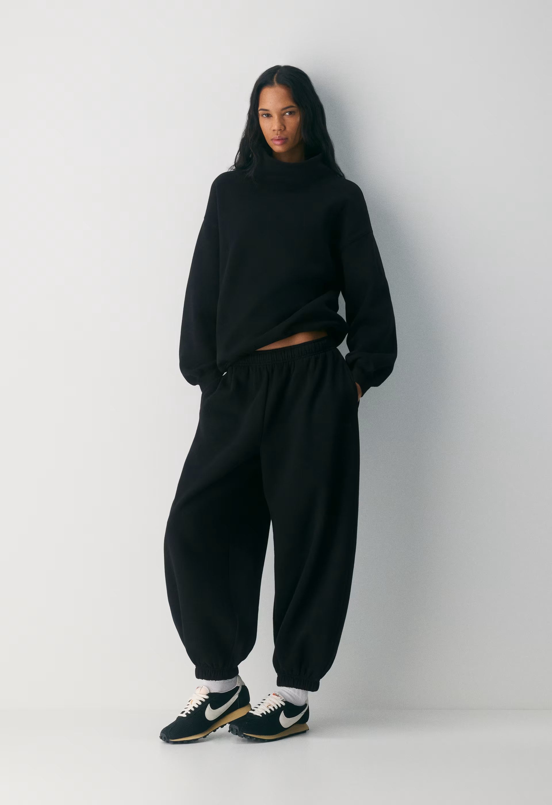 Cozy Sweatfleece Mega Baggy Balloon Jogger - HEATHER CHROME