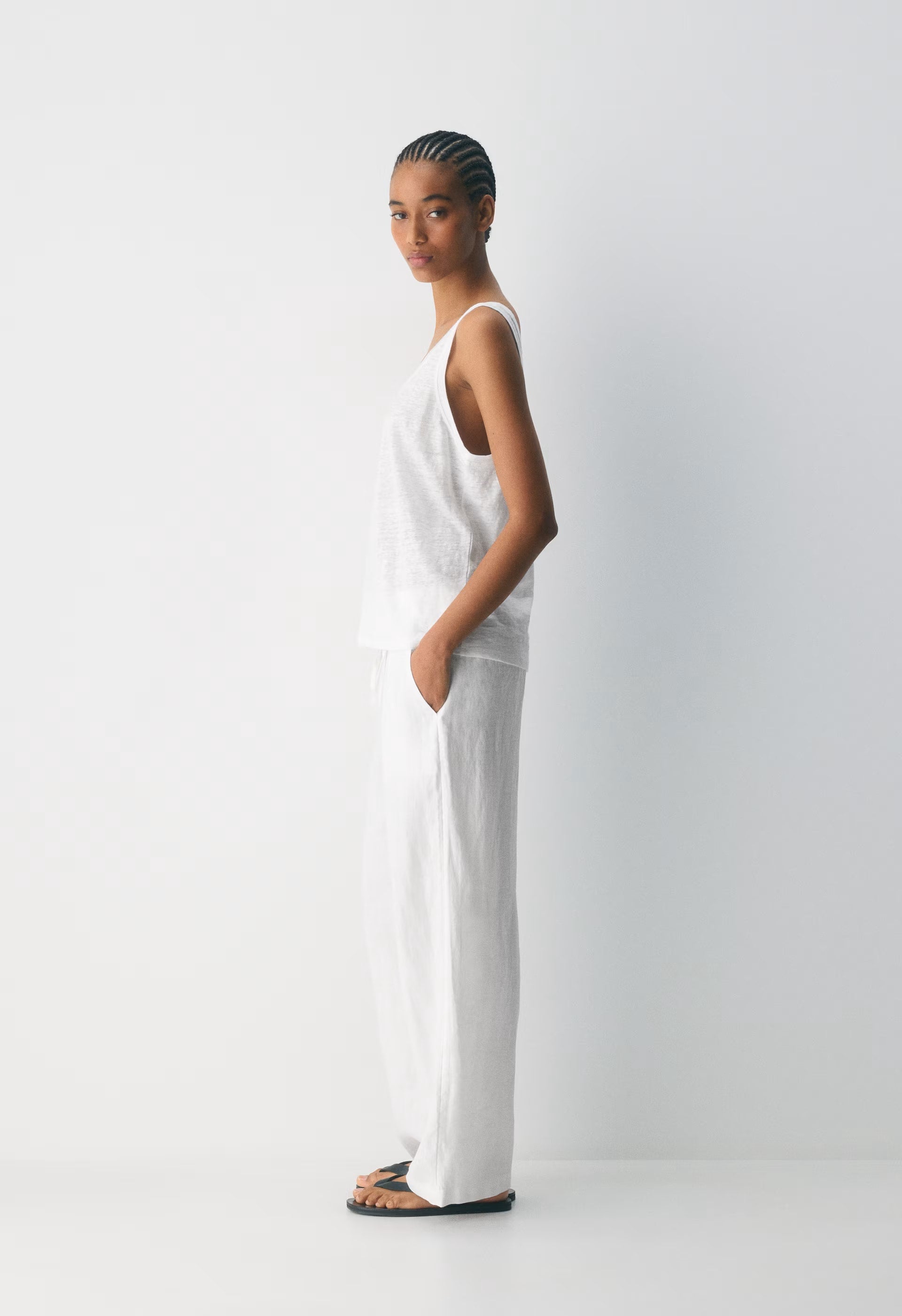Sail Linen Pant - WHITE