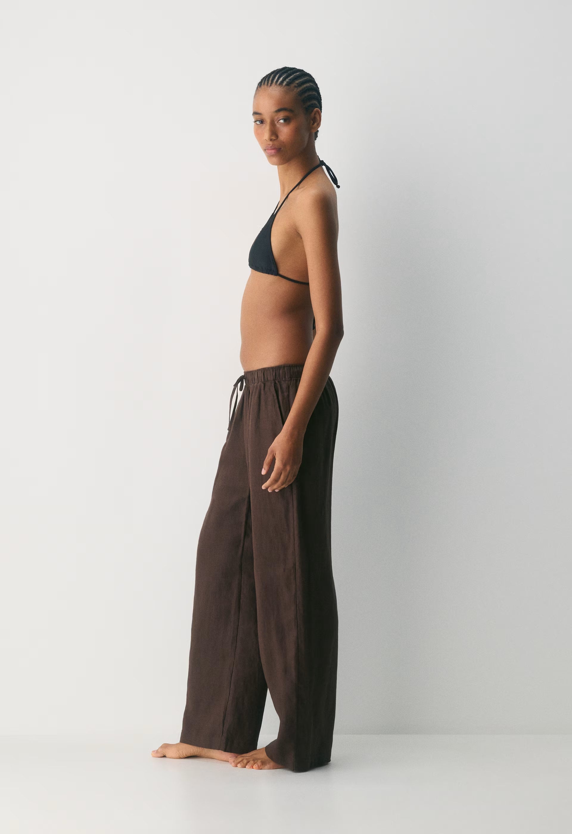 Sail Linen Pant - RICH MOCHA BROWN