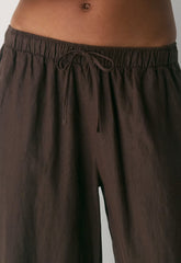 Sail Linen Pant - RICH MOCHA BROWN