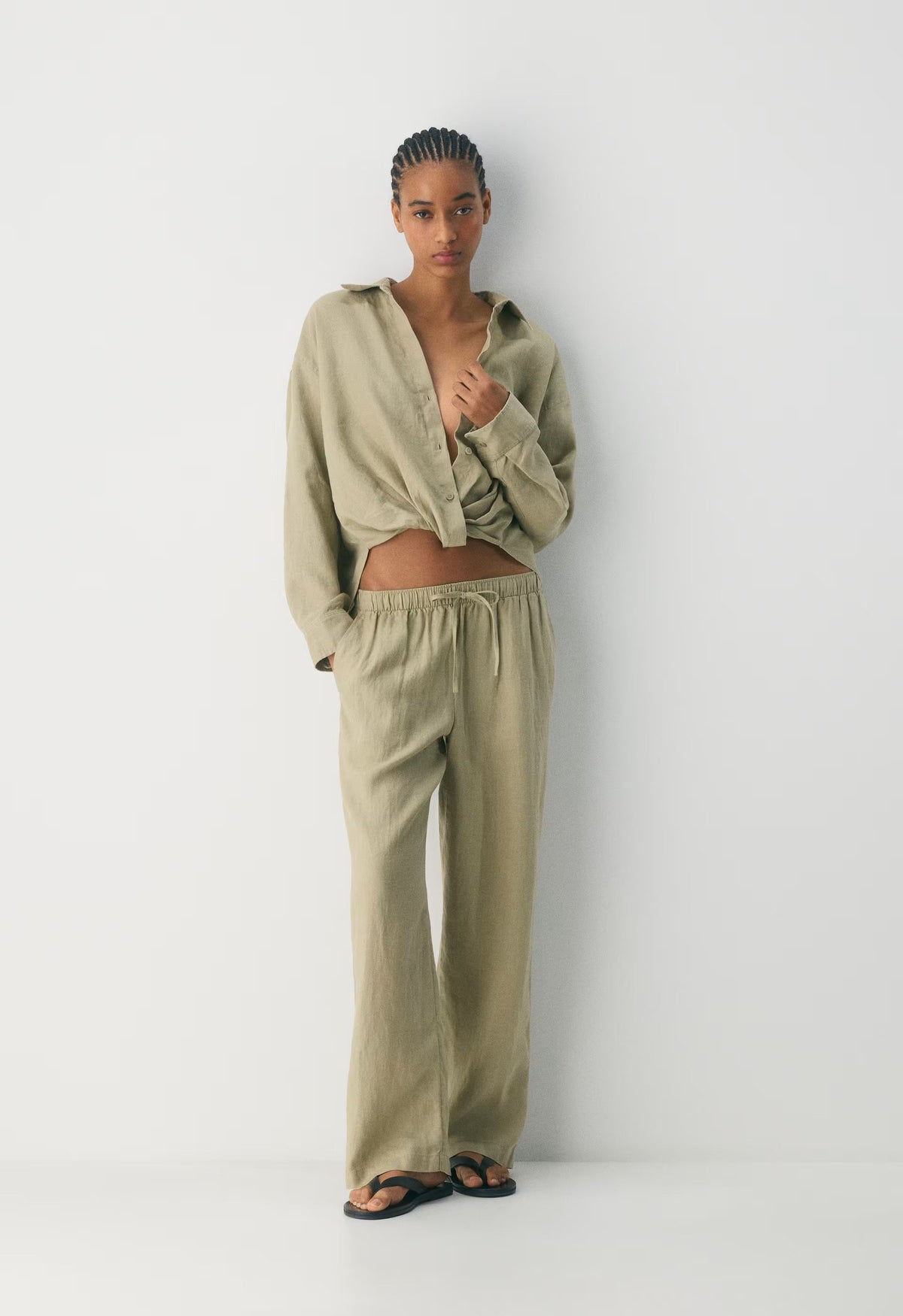 Sail Linen Pant - MARTINI OLIVE