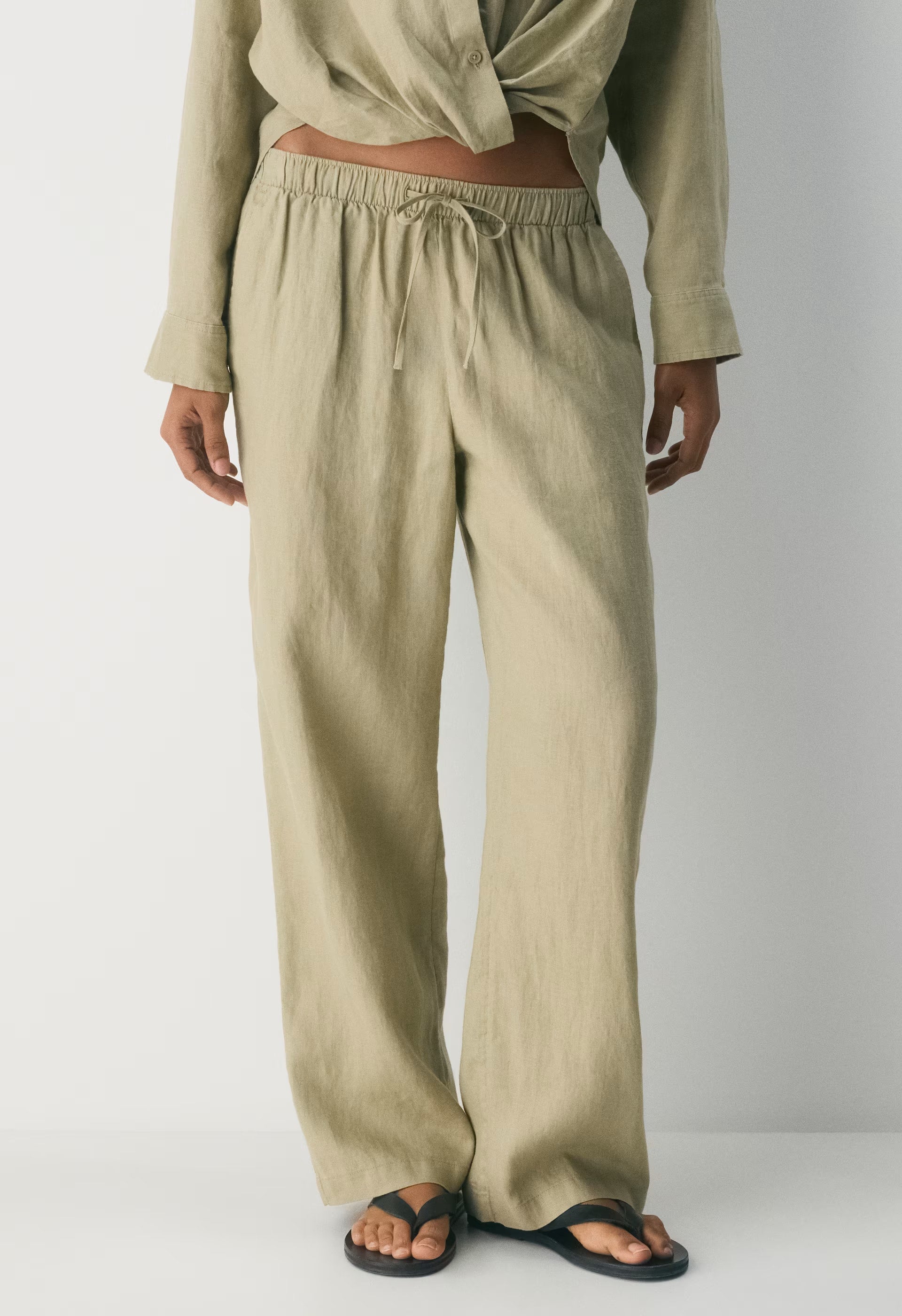 Sail Linen Pant - MARTINI OLIVE