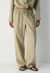 Sail Linen Pant - MARTINI OLIVE