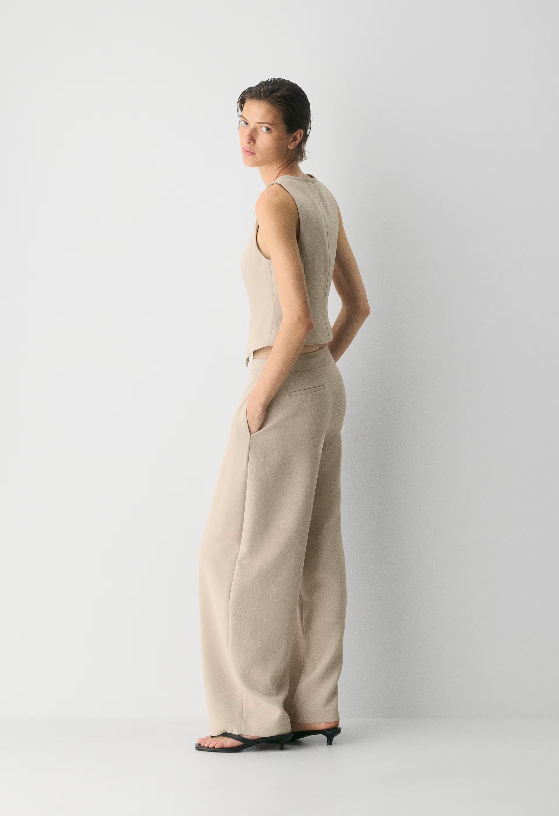 Helix Barrel Pant - Crepette™ - MARCONA BEIGE
