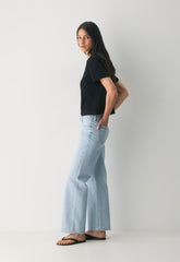 Denim Forum The Farrah Lo-Rise Wide Jean - 15 YRS BRL THR BLEU