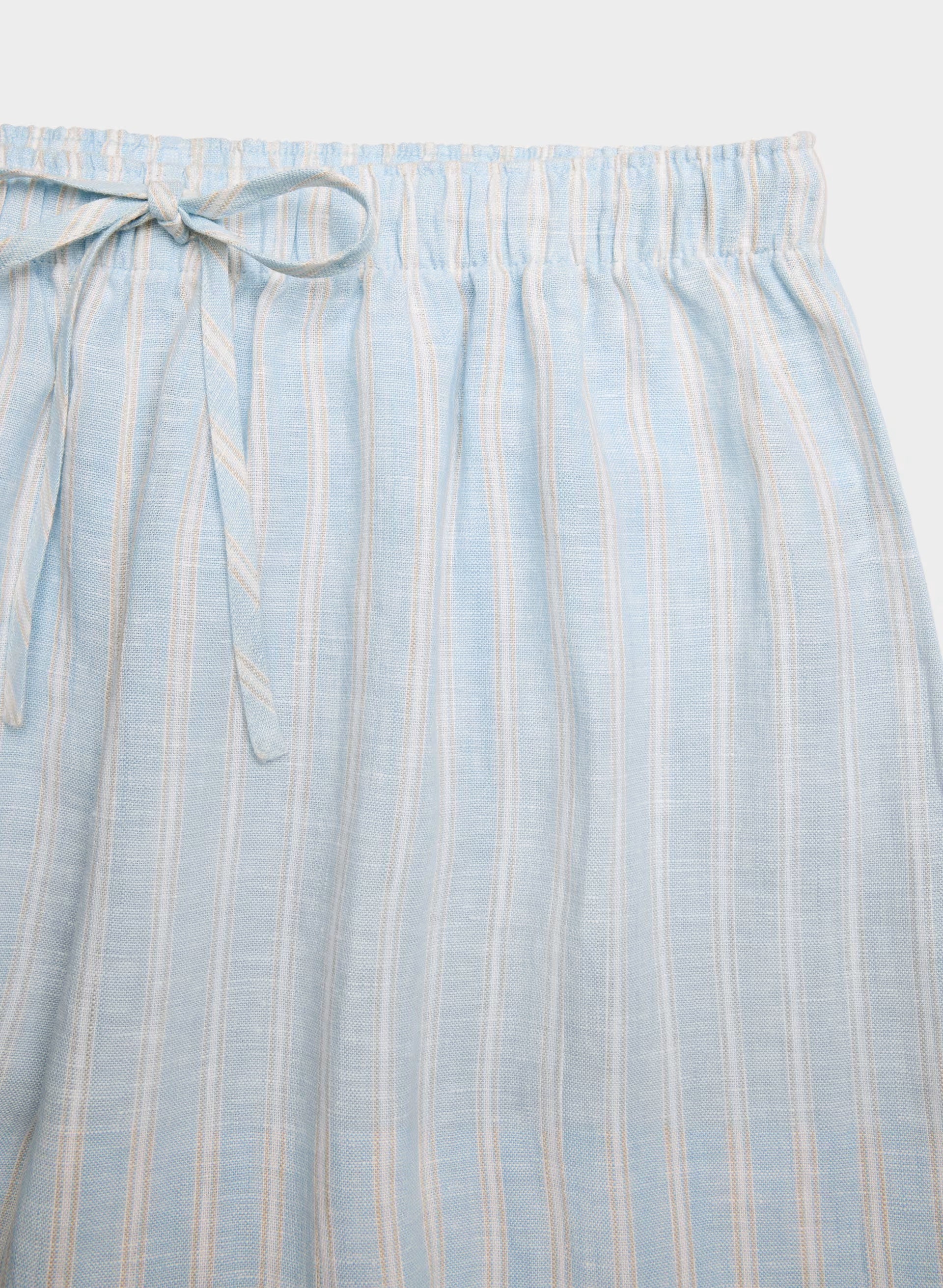 New Globetrot Linen Pant - IDELLA STRP VILLBL/WH