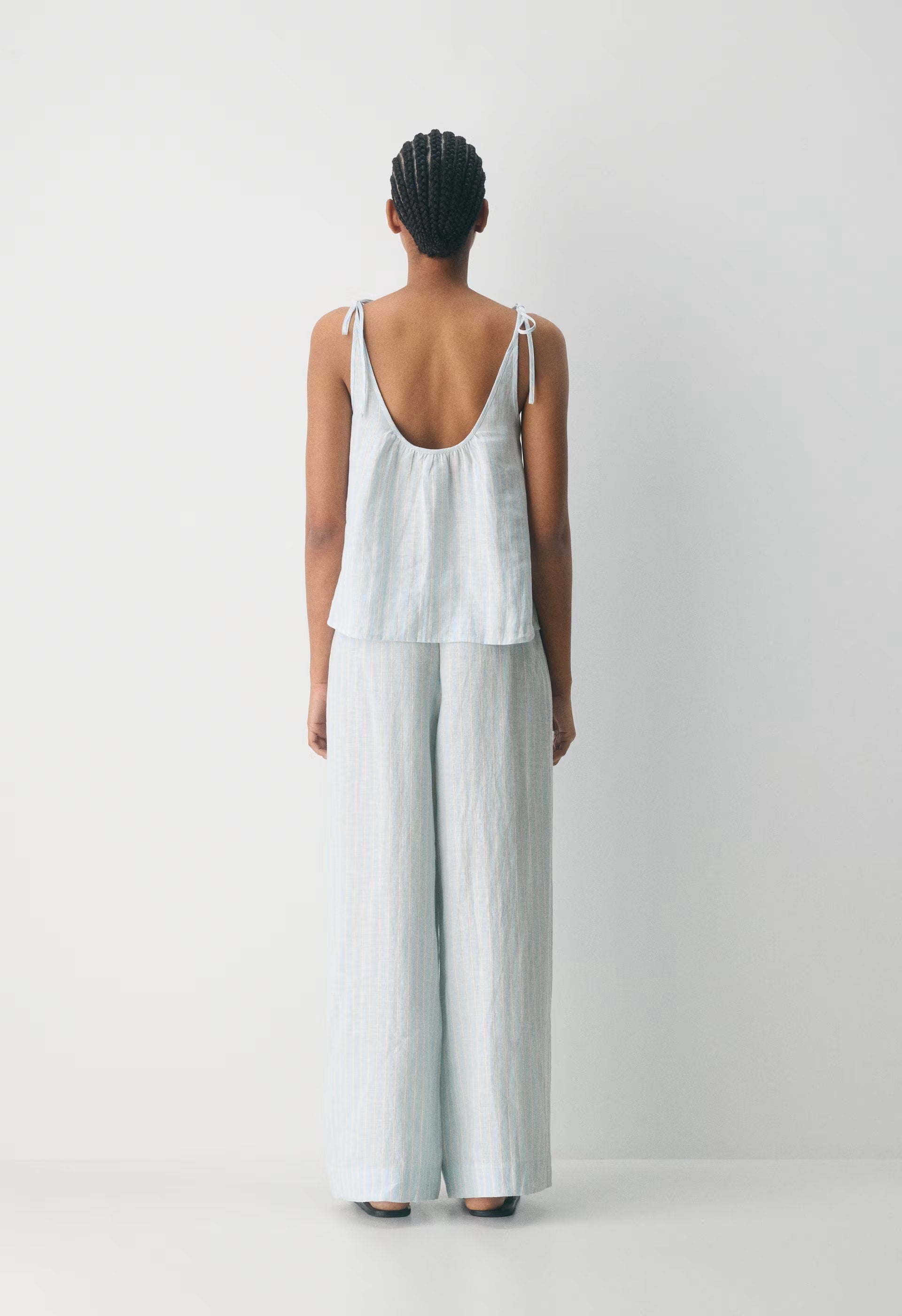 New Globetrot Linen Pant - IDELLA STRP VILLBL/WH