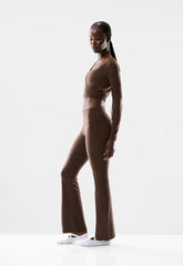 BUTTER Cheeky Infinite Hi Flare 30 Legging - RICH MOCHA BROWN