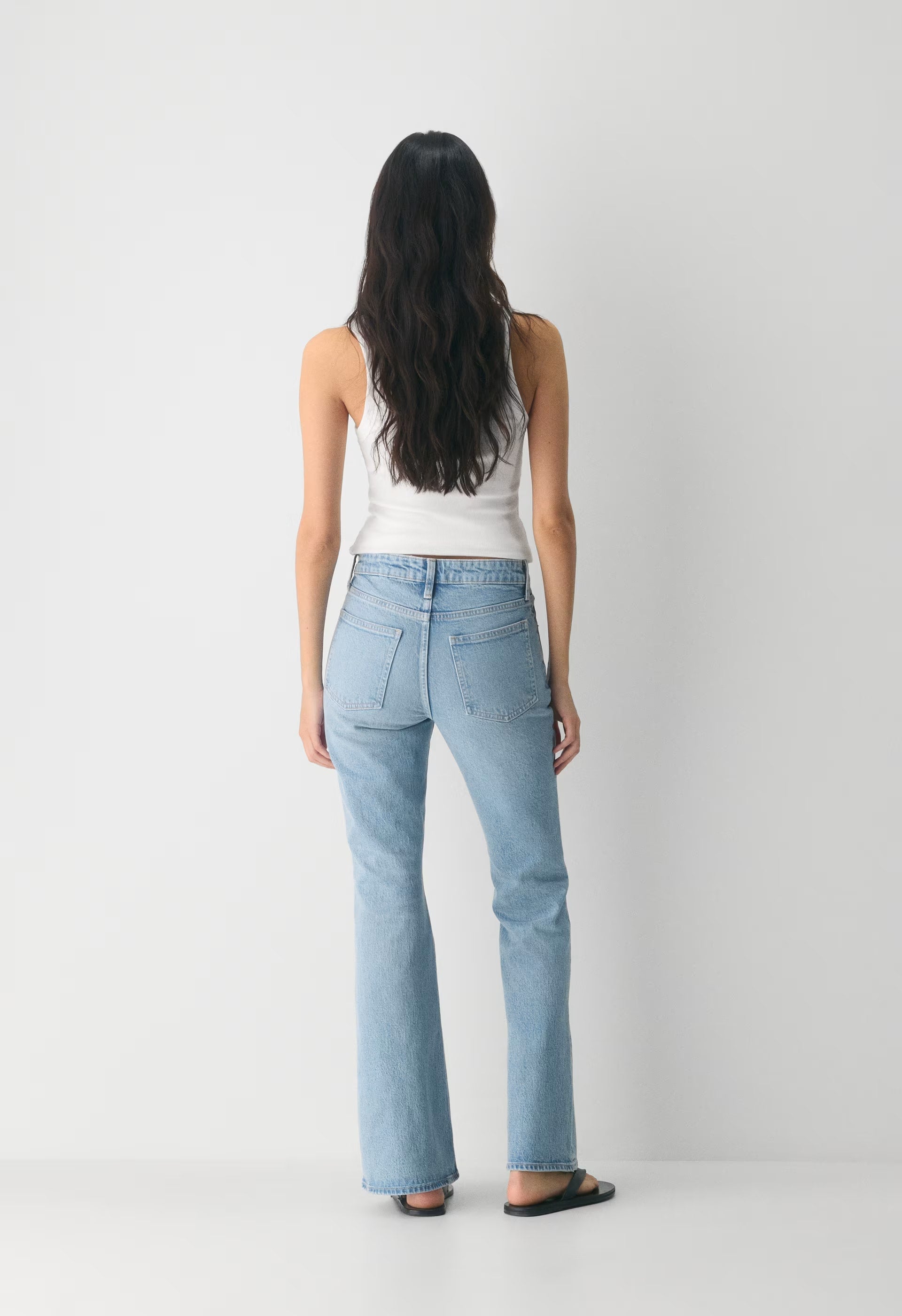 Denim Forum Denise Mid-Rise Flare Jean - VINTAGE LIGHT BLUE