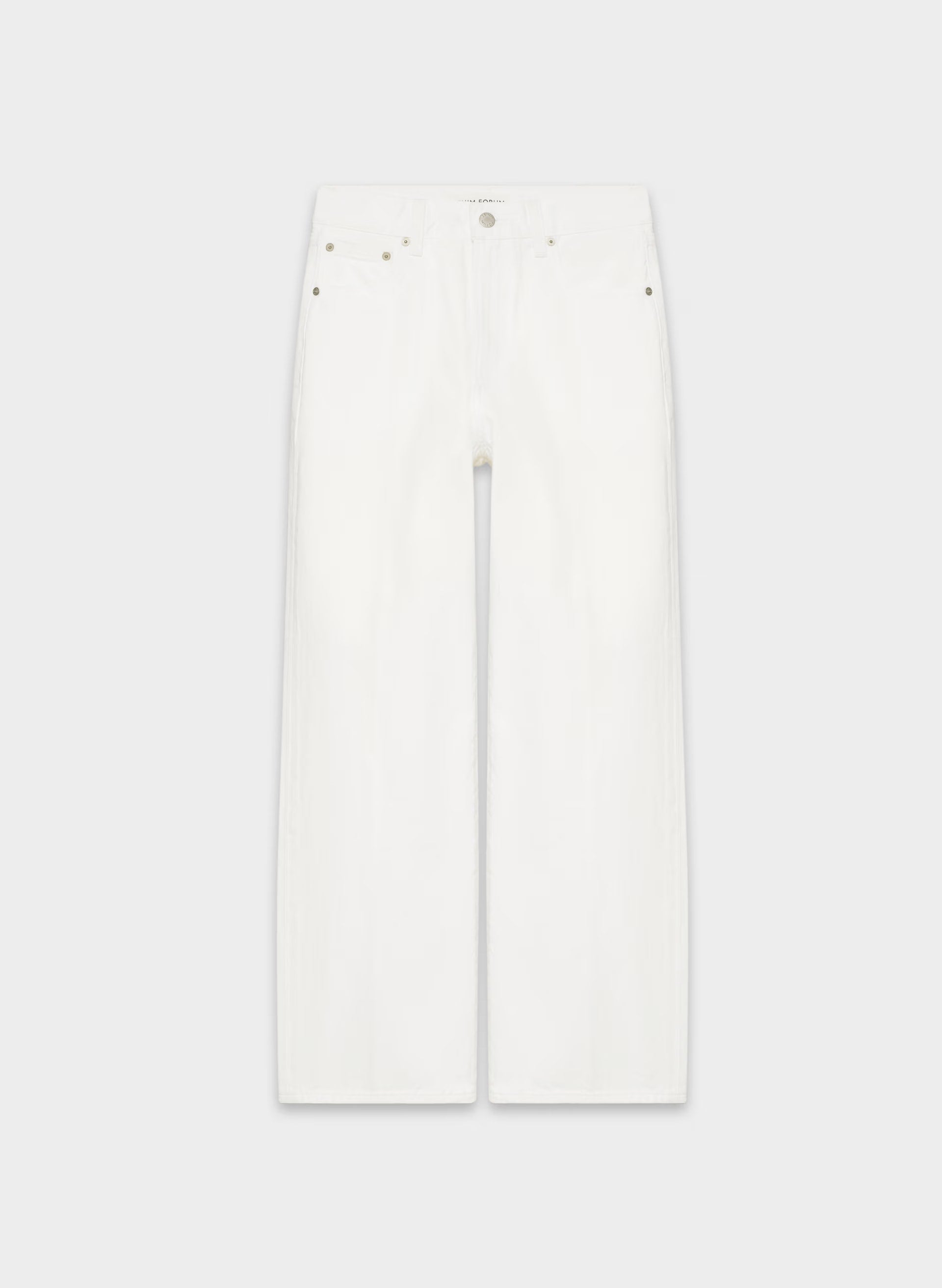 Denim Forum The Farrah Hi-Rise Wide Ankle Jean - A LITTLE WHITE LIE