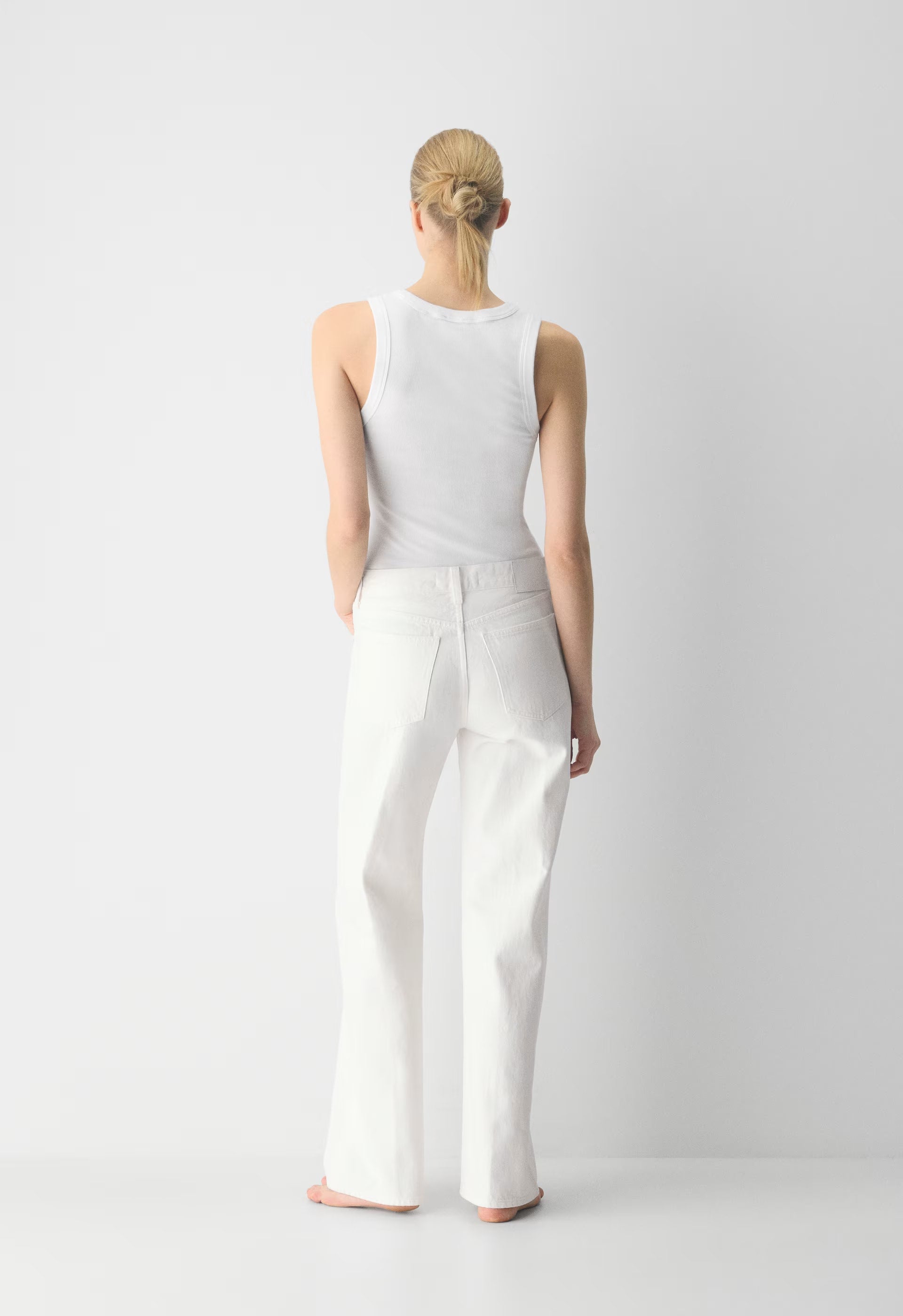Denim Forum The Farrah Lo-Rise Wide Jean - A LITTLE WHITE LIE