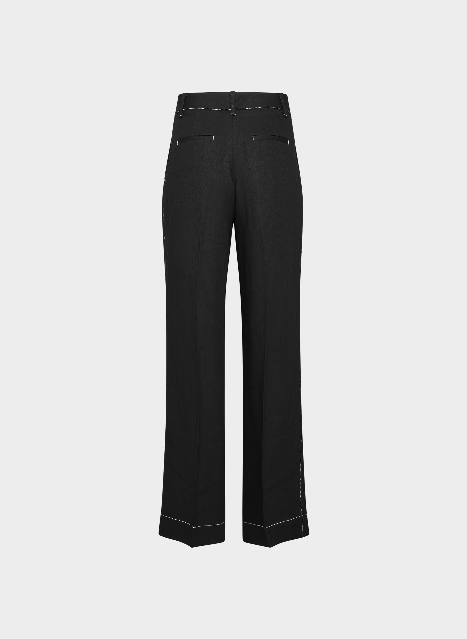 The Effortless Pant™ - PowerLinen™ - BLACK/LIGHT BIRCH