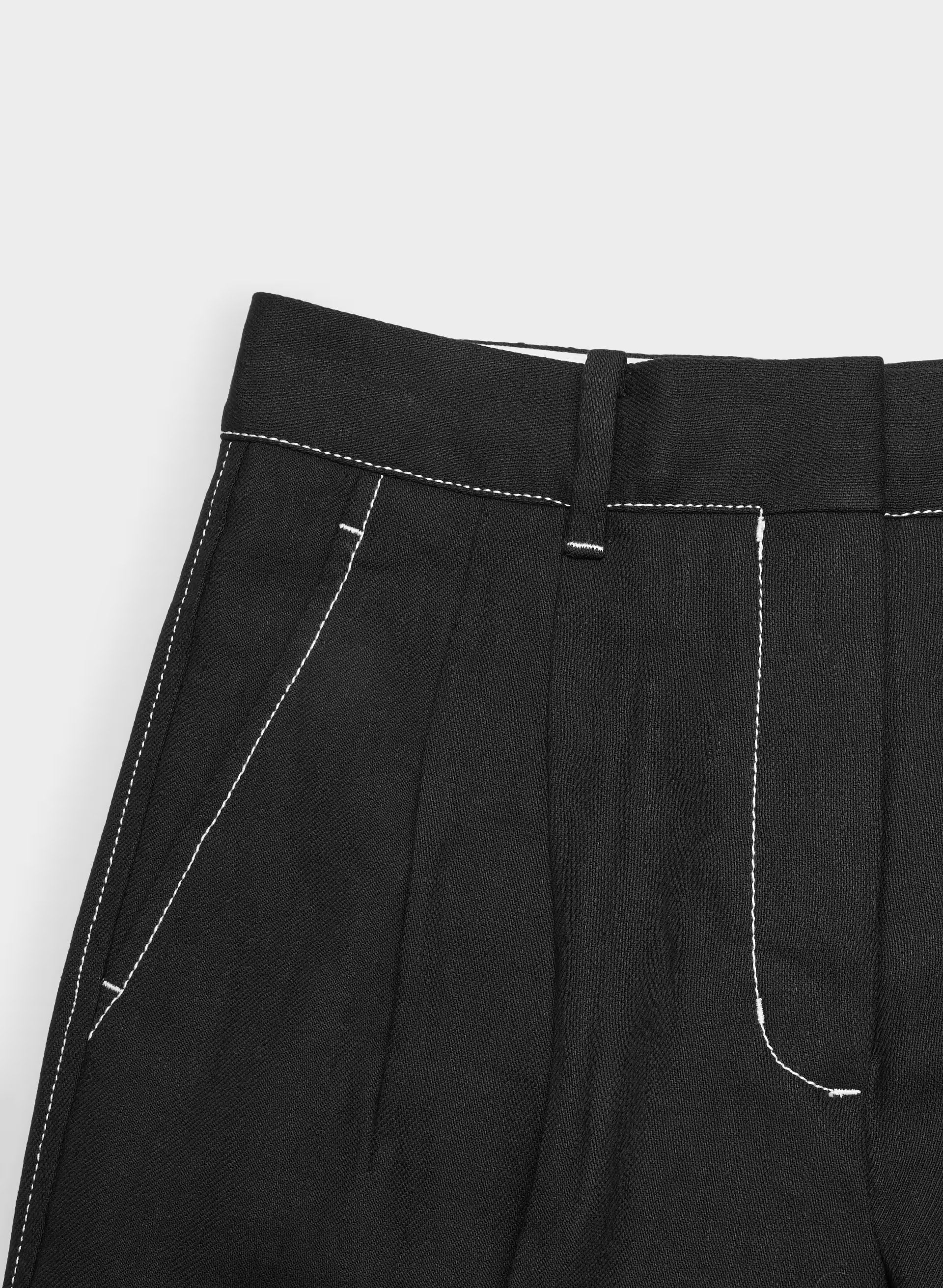 The Effortless Pant™ - PowerLinen™ - BLACK/LIGHT BIRCH