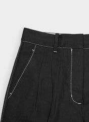 The Effortless Pant™ - PowerLinen™ - BLACK/LIGHT BIRCH