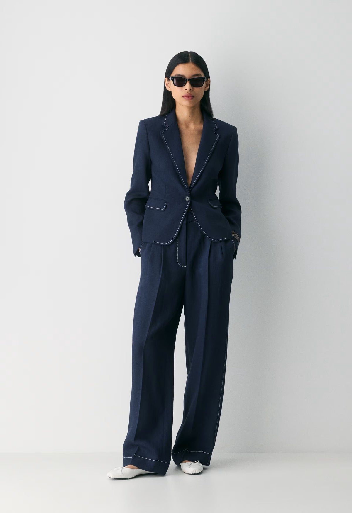 The Effortless Pant™ - PowerLinen™ - ADMIRAL/ LIGHT BIRCH