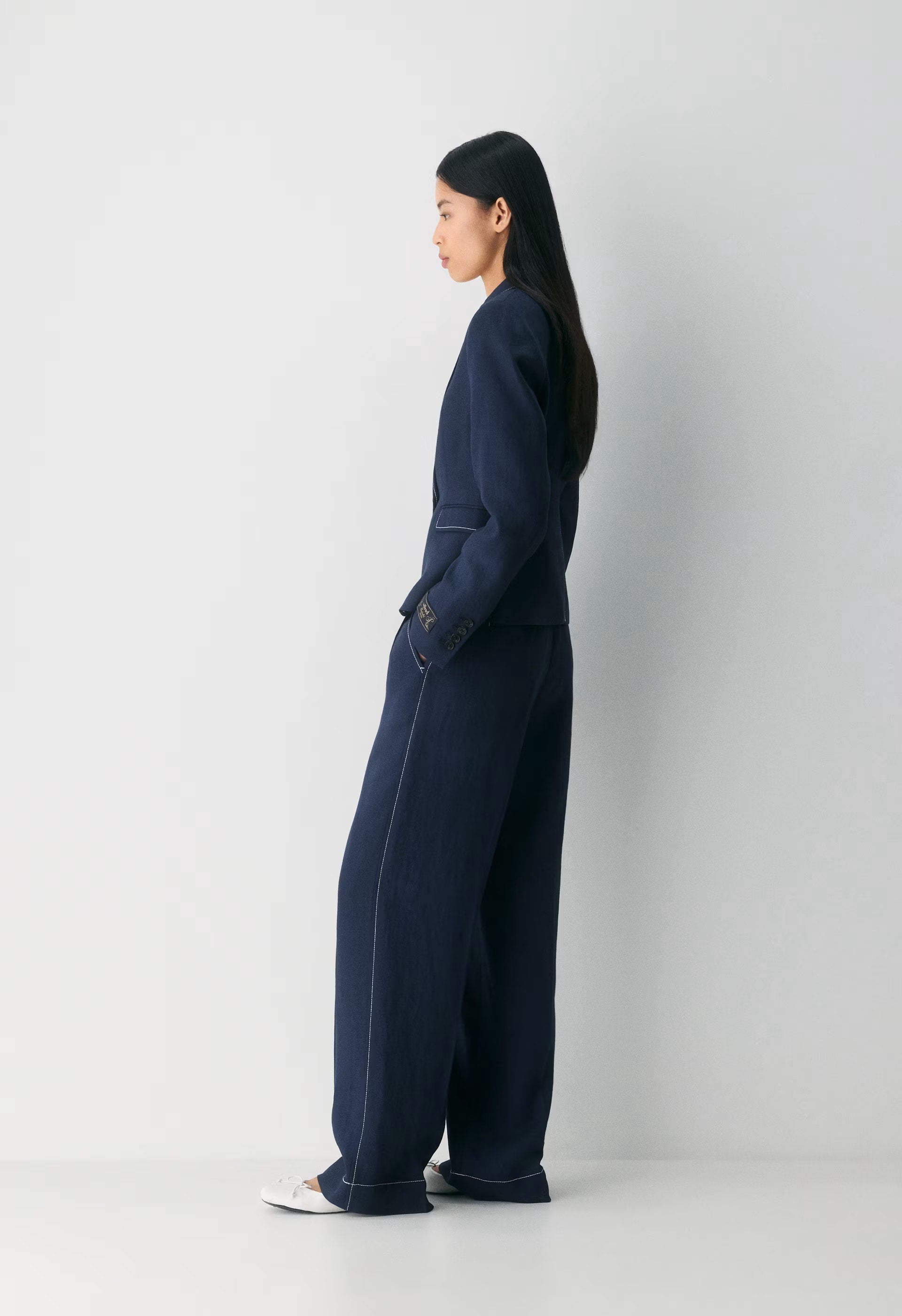 The Effortless Pant™ - PowerLinen™ - ADMIRAL/ LIGHT BIRCH