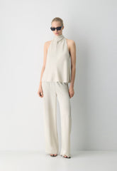 Archer Satin Pant - MATTE PEARL