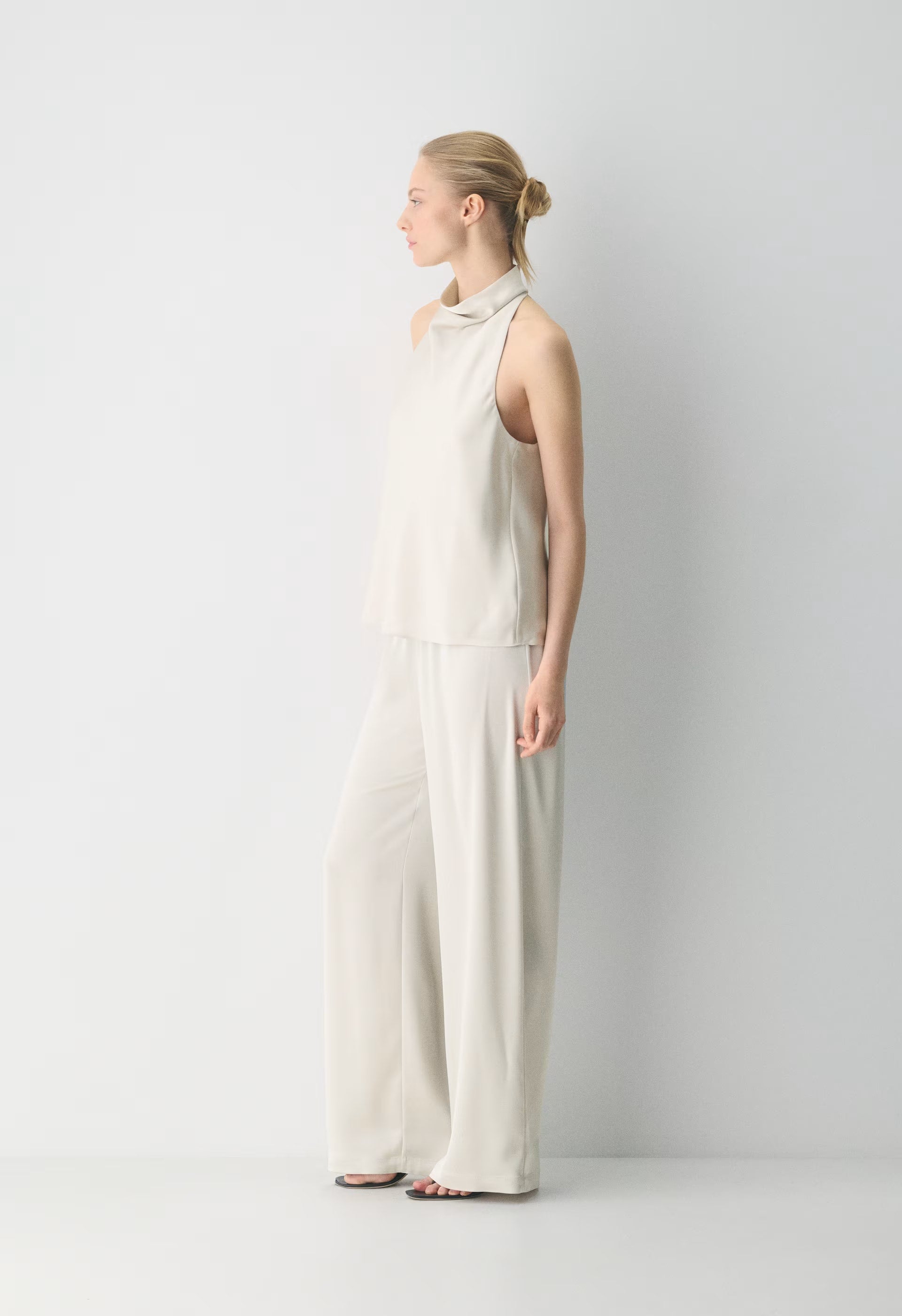 Archer Satin Pant - MATTE PEARL