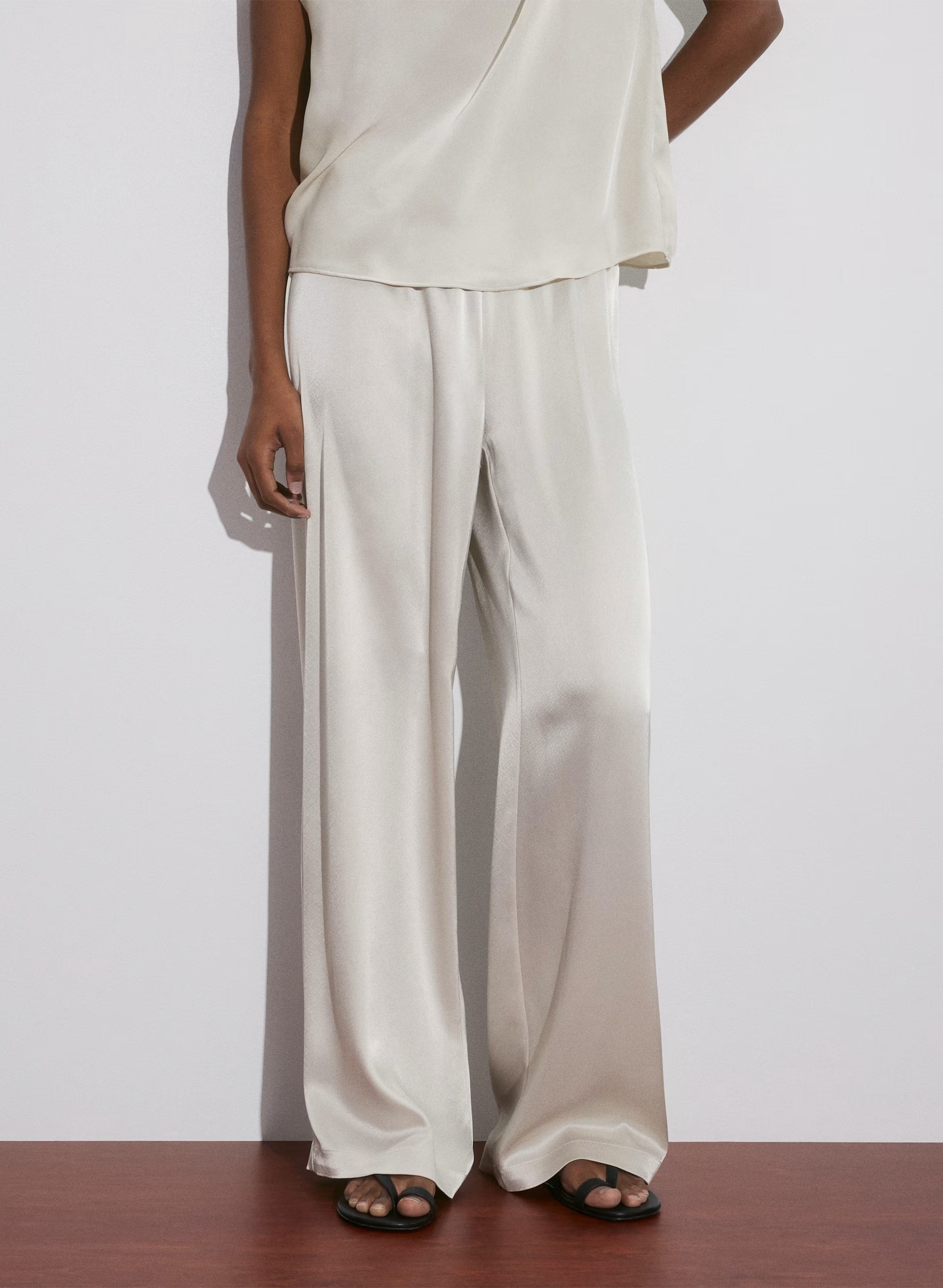Archer Satin Pant - MATTE PEARL