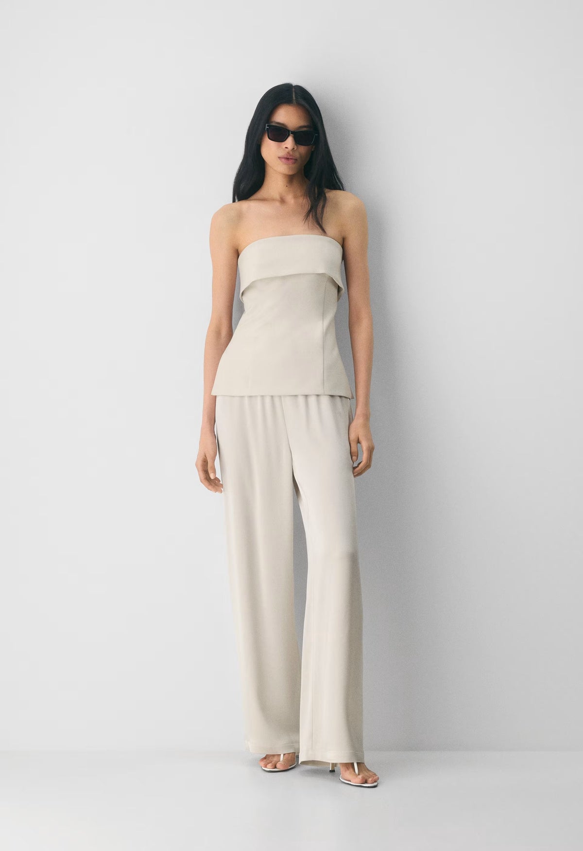 Archer Satin Pant - METROPOLIS BEIGE