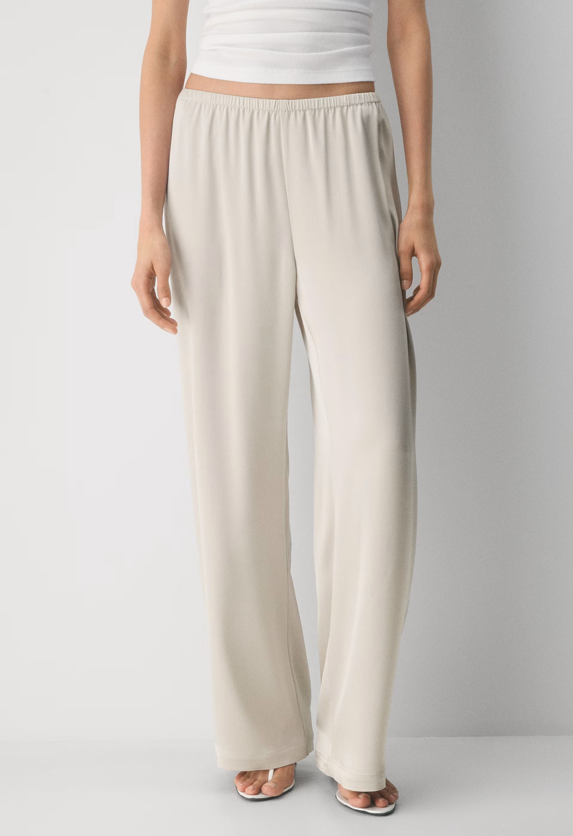 Archer Satin Pant - METROPOLIS BEIGE