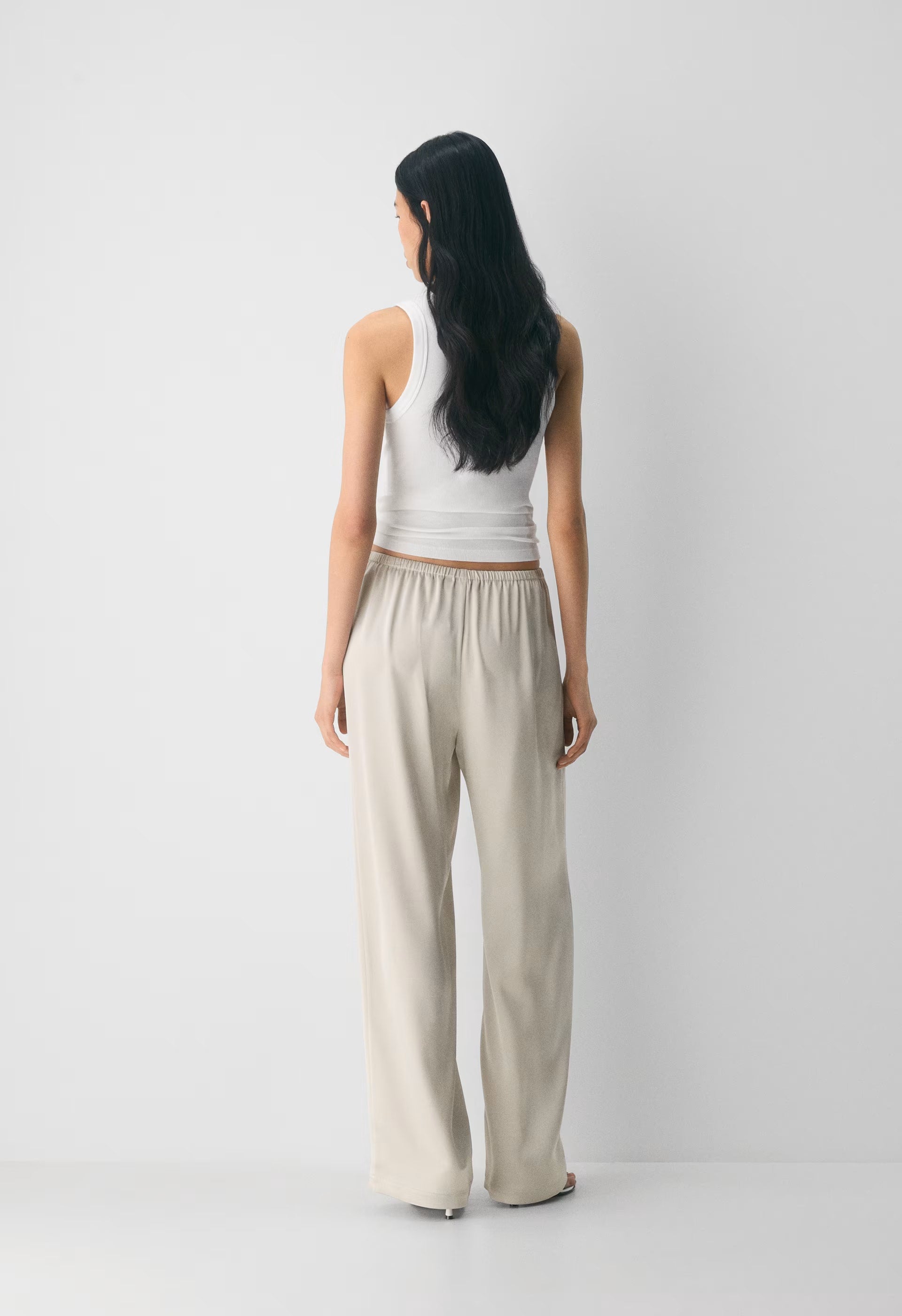 Archer Satin Pant - METROPOLIS BEIGE