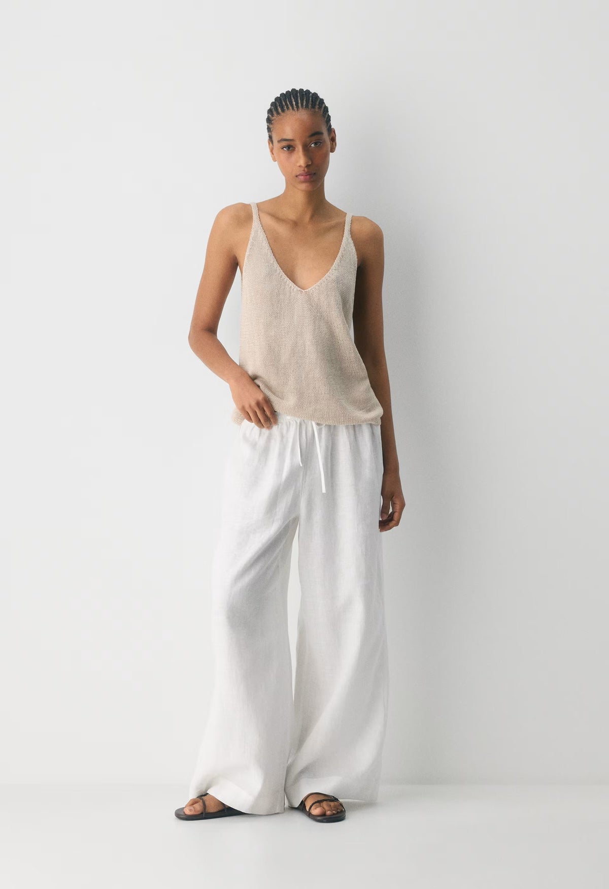 New Globetrot Linen Pant - WHITE