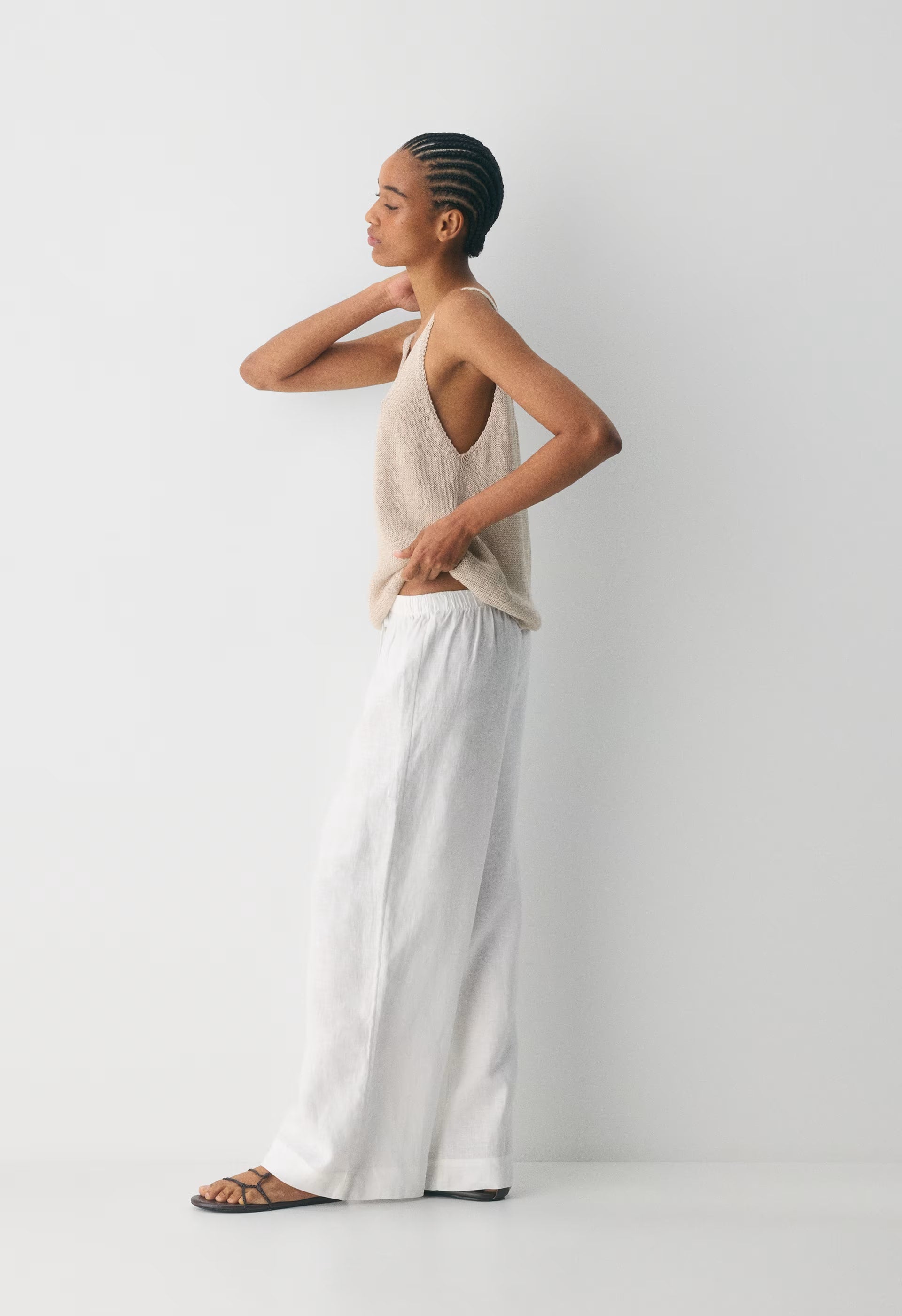 New Globetrot Linen Pant - WHITE