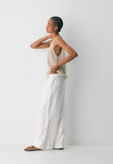 New Globetrot Linen Pant - WHITE