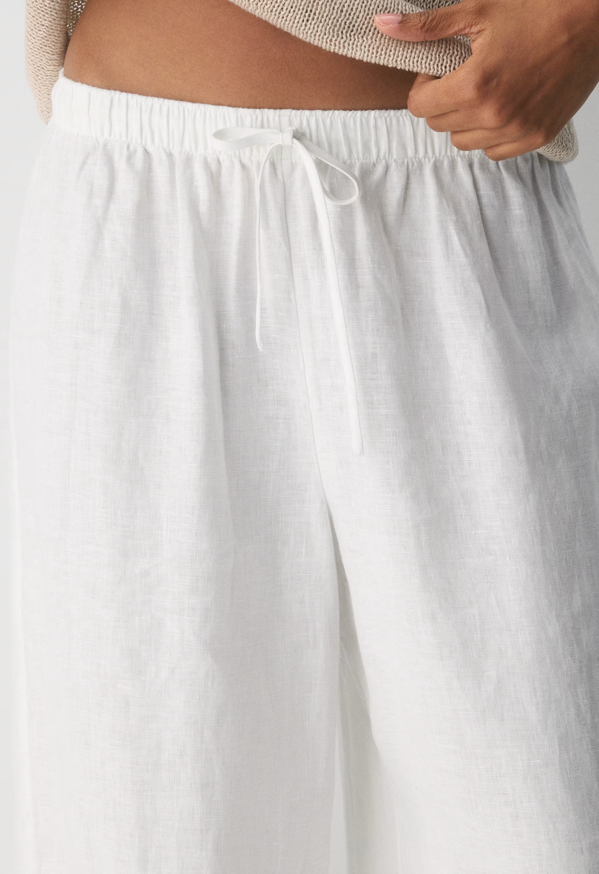 New Globetrot Linen Pant - WHITE