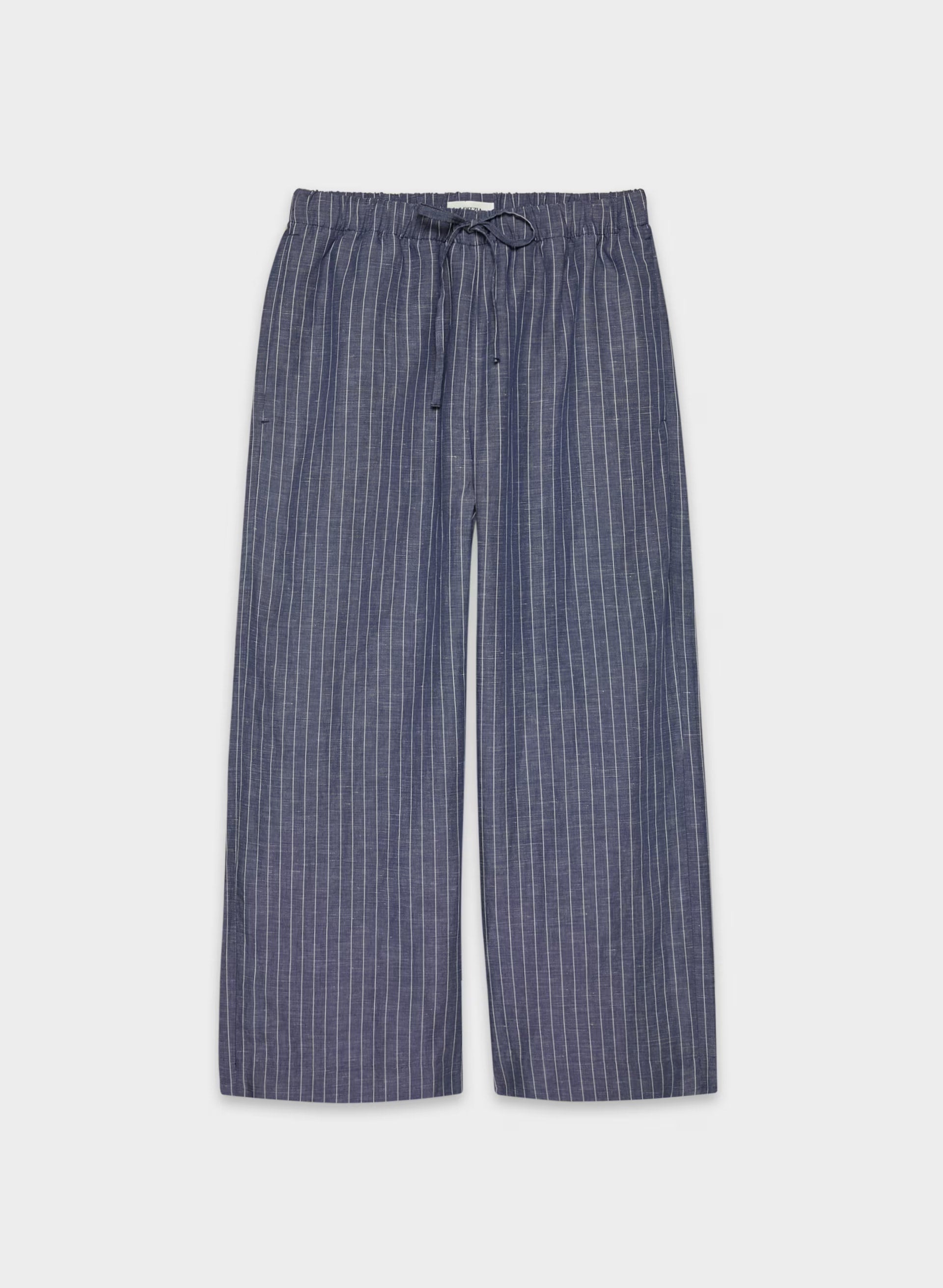 The Lodge Pant™ Cropped - CruiseLinen™ - SUSAN STRPE HRBR NV/W