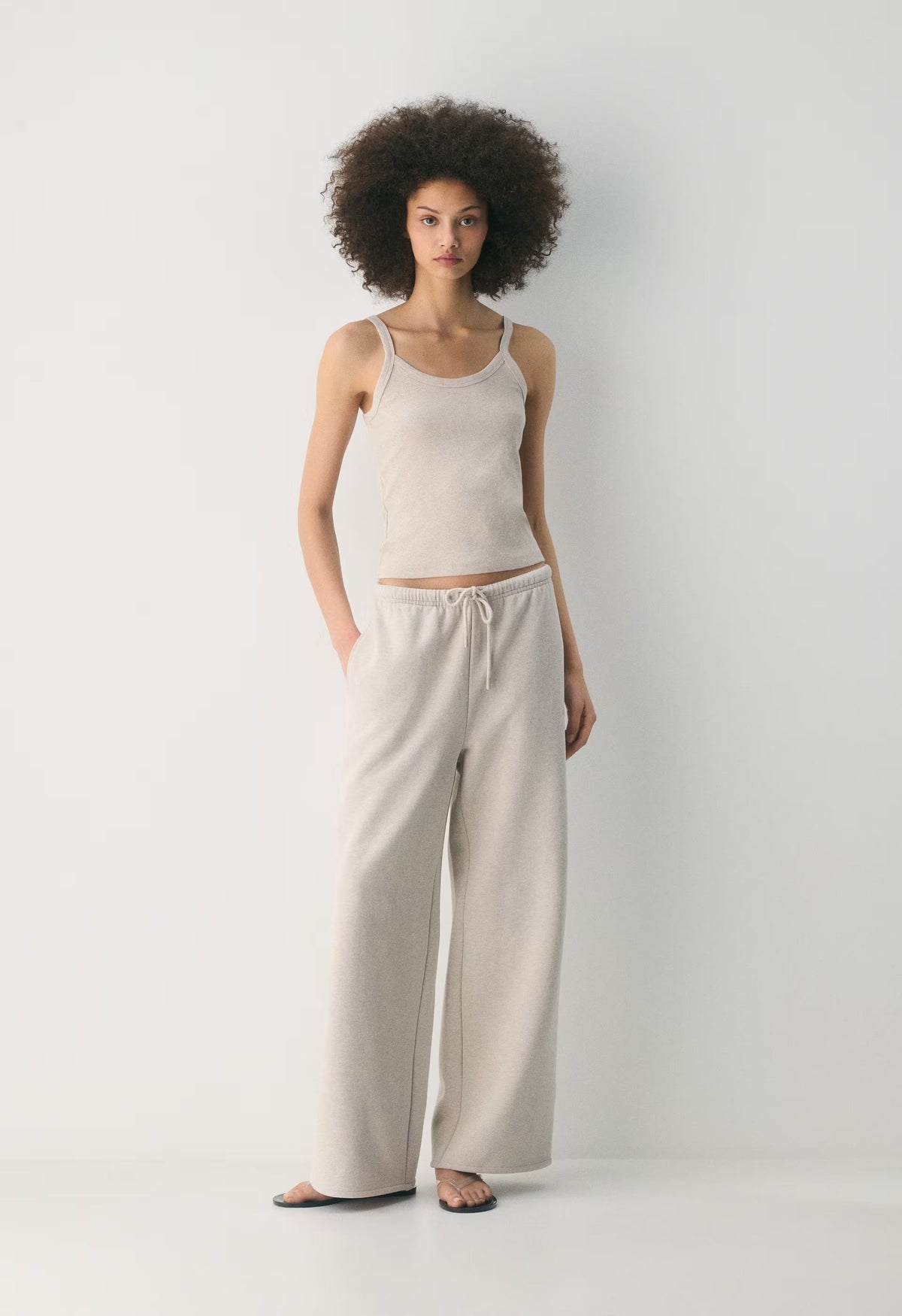 Cozy Sweatfleece Mega Flutter™ Sweatpant - HEATHER ECRU