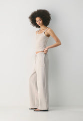 Cozy Sweatfleece Mega Flutter™ Sweatpant - HEATHER ECRU