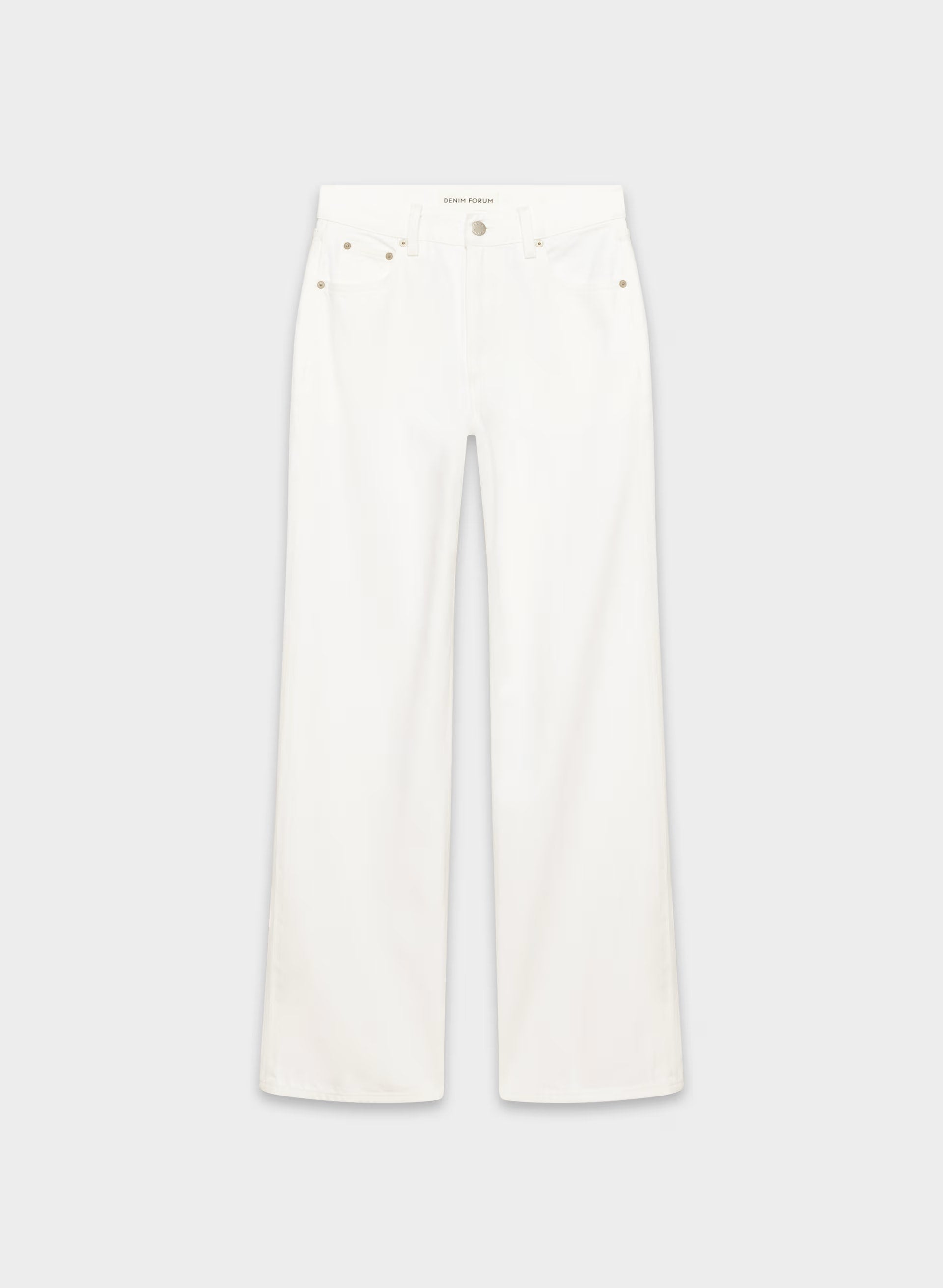 Denim Forum The Farrah Hi-Rise Wide Jean - A LITTLE WHITE LIE