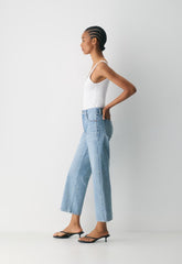 Denim Forum The Farrah Hi-Rise Wide Ankle Jean - 7 YRS BLEU TABOO