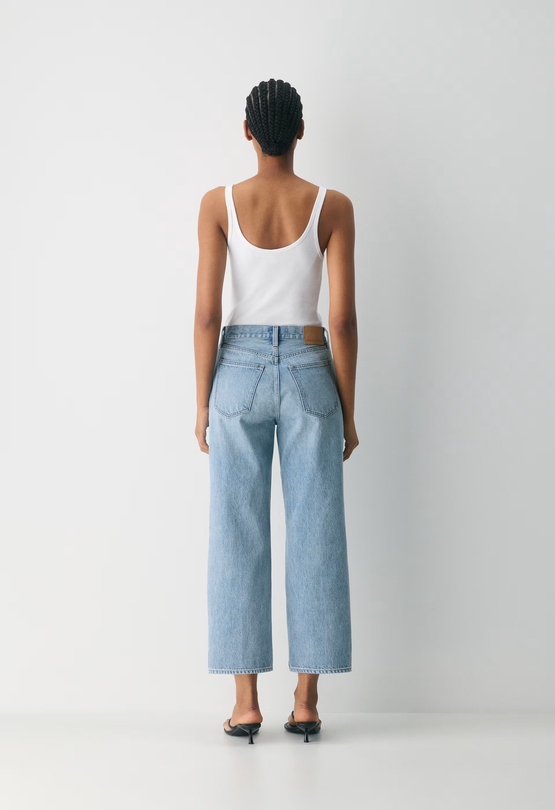 Denim Forum The Farrah Hi-Rise Wide Ankle Jean - 7 YRS BLEU TABOO