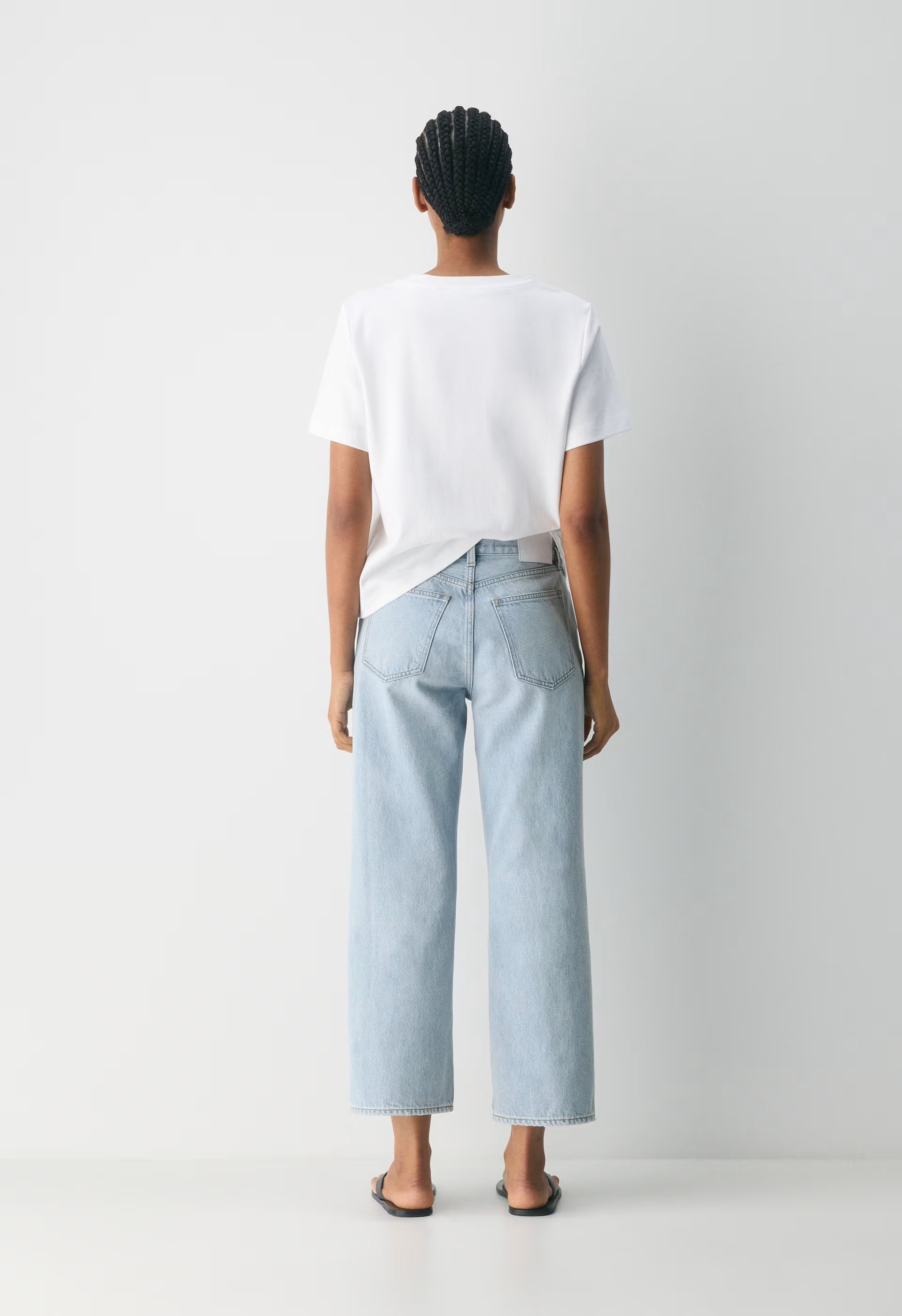 Denim Forum The Farrah Hi-Rise Wide Ankle Jean - 15 YRS BRL THR BLEU
