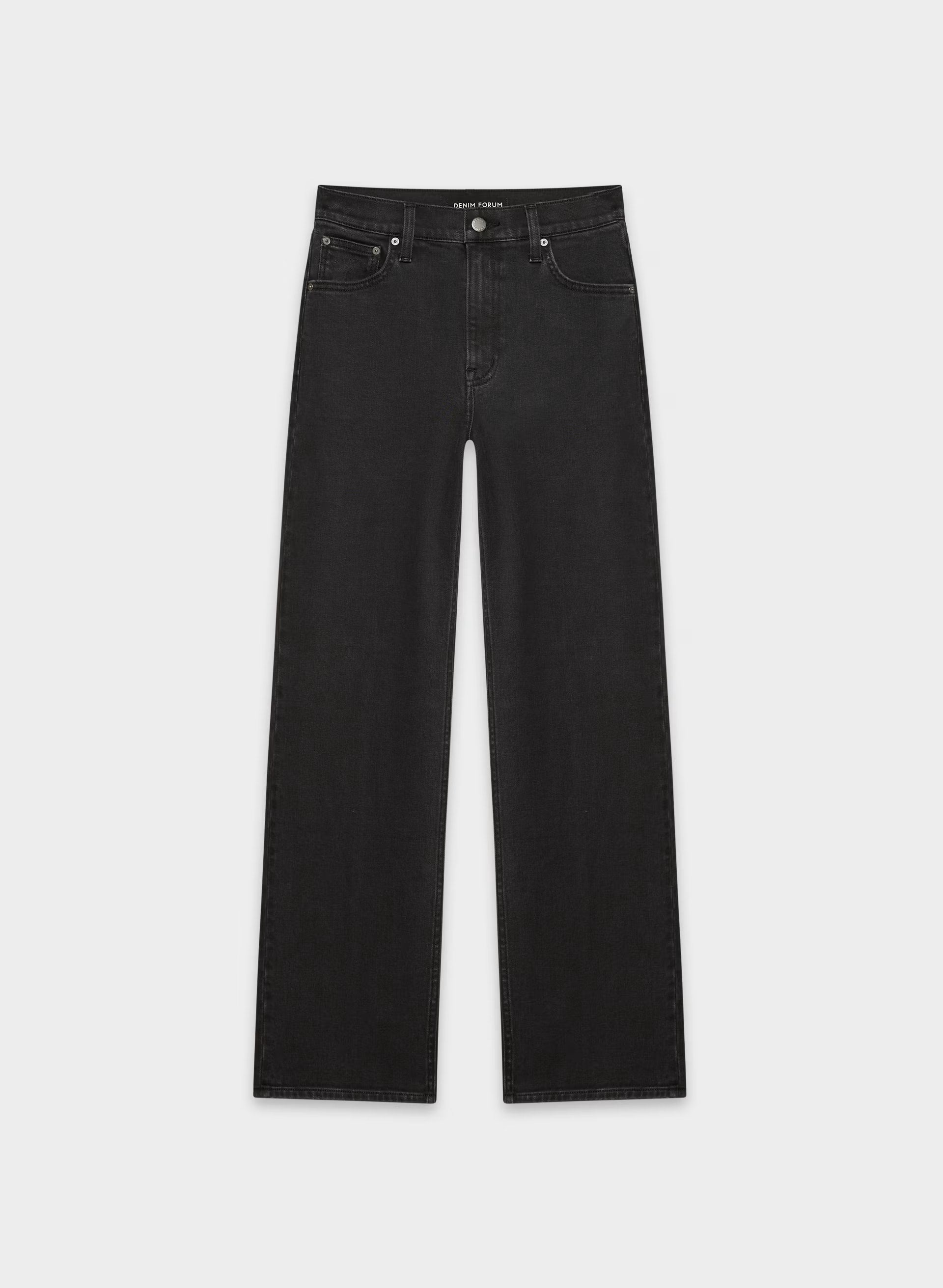 Denim Forum The Arlo Hi-Rise Straight Jean - BLACK EYELINER