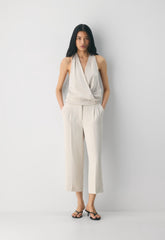 The Effortless Pant™ Cropped - Crepette™ - METROPOLIS BEIGE