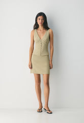 Classic Mini Skirt - Crepette™ - MARTINI OLIVE