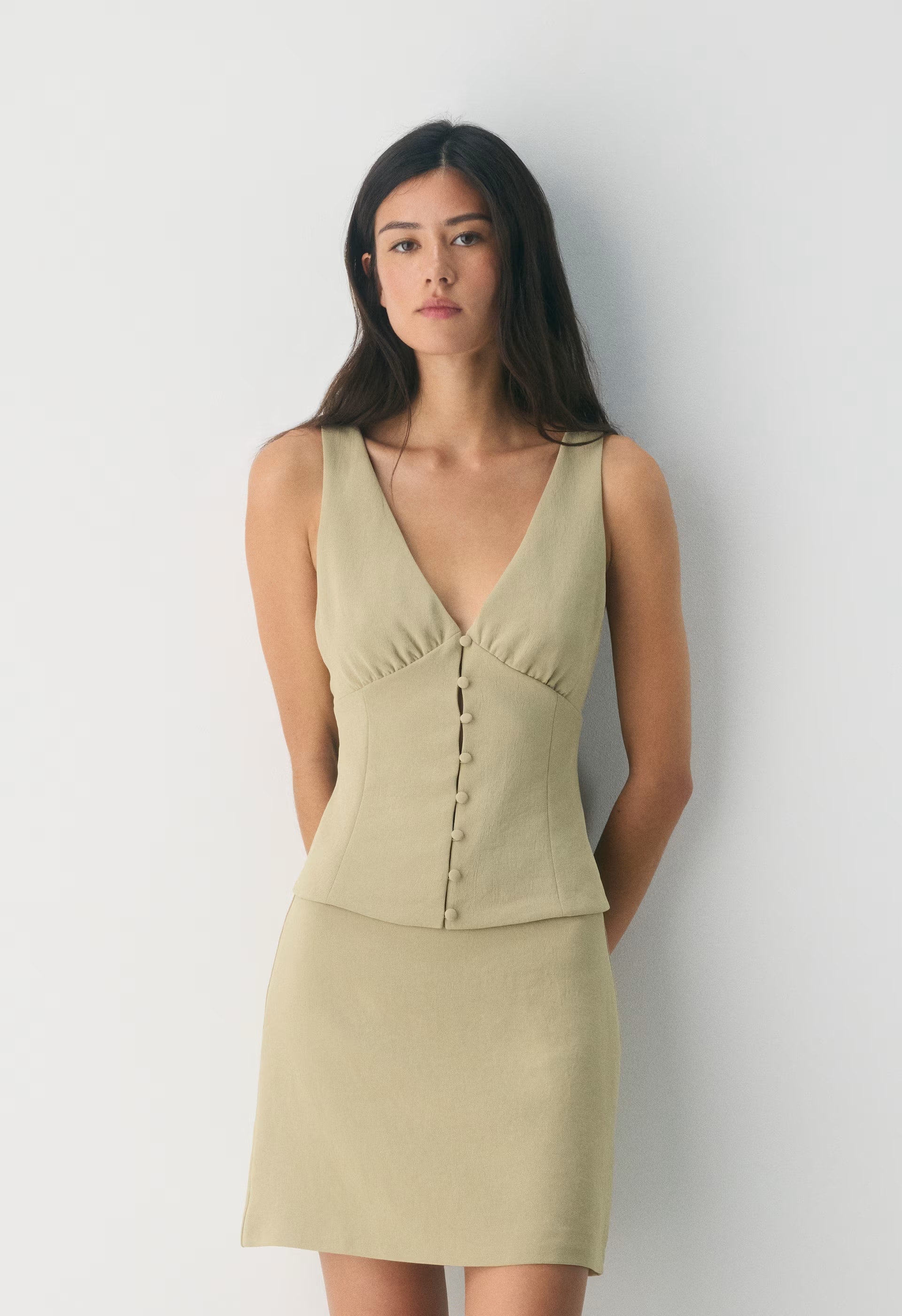 Classic Mini Skirt - Crepette™ - MARTINI OLIVE