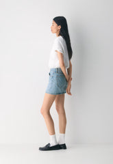 Denim Forum The ‘90s Ricci Micro Denim Skirt - 7 YRS BLEU TABOO