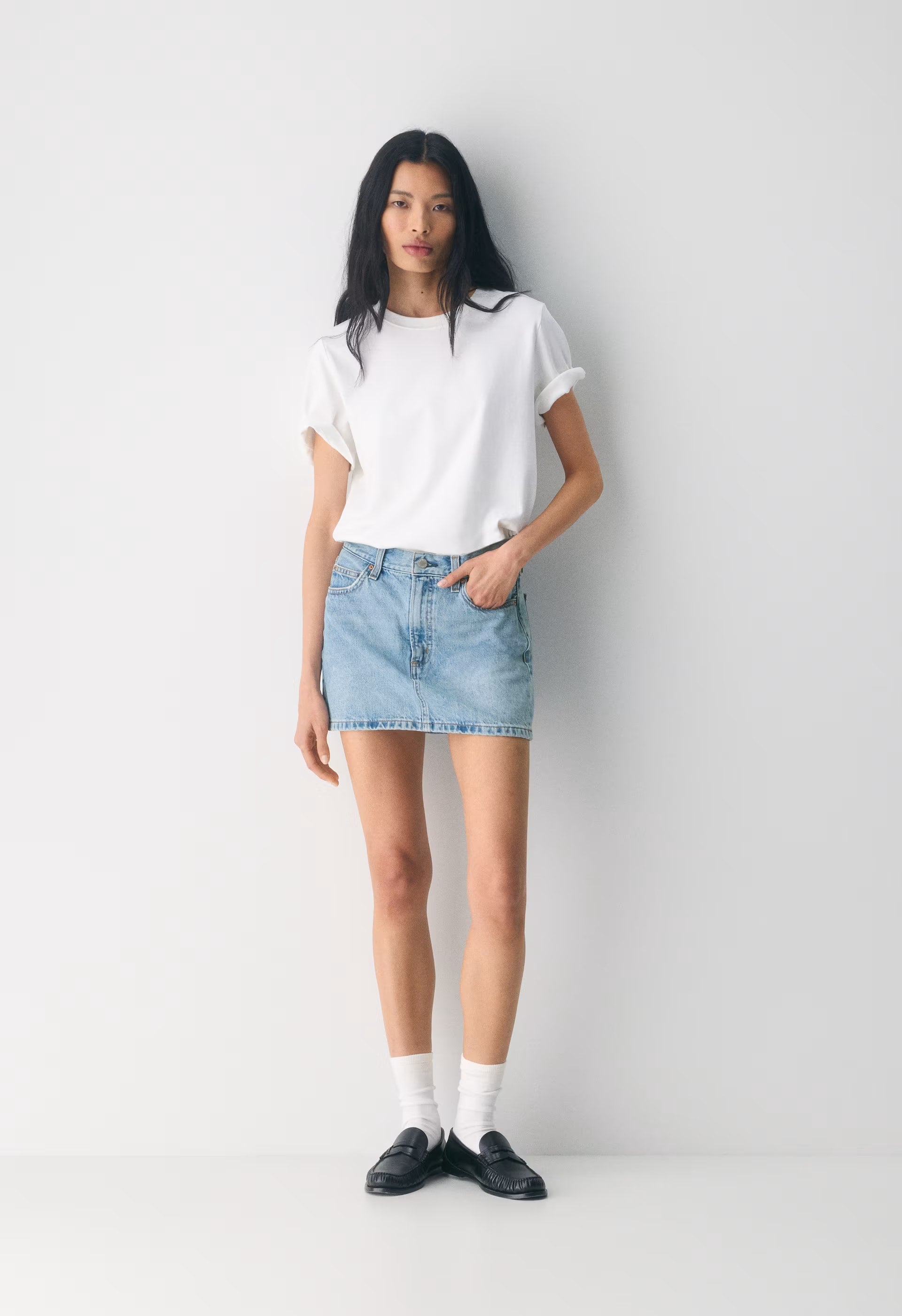 Denim Forum The ‘90s Ricci Micro Denim Skirt - 7 YRS BLEU TABOO