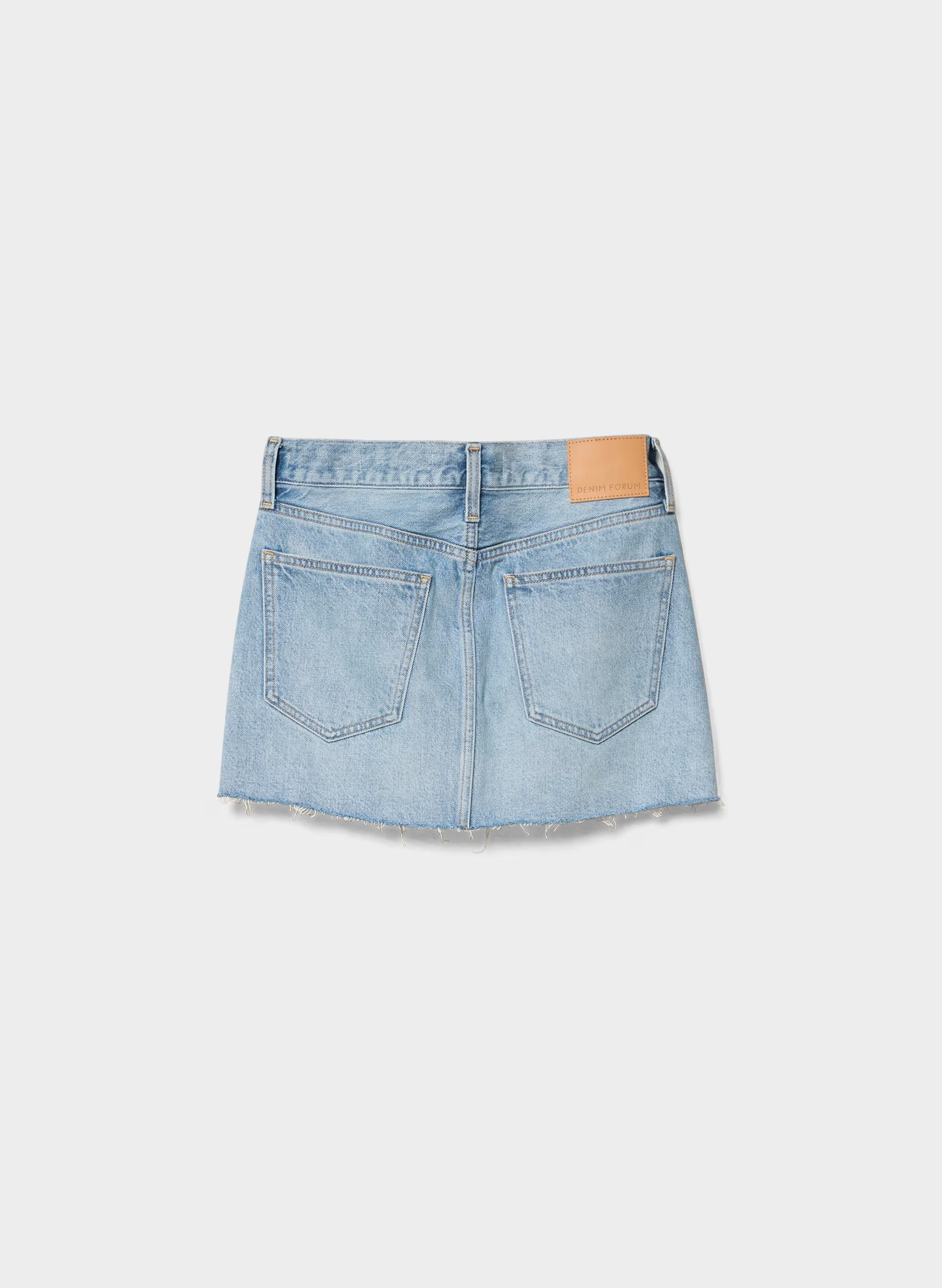 Denim Forum The ‘90s Ricci Micro Denim Skirt - 7 YRS BLEU TB RAW HEM